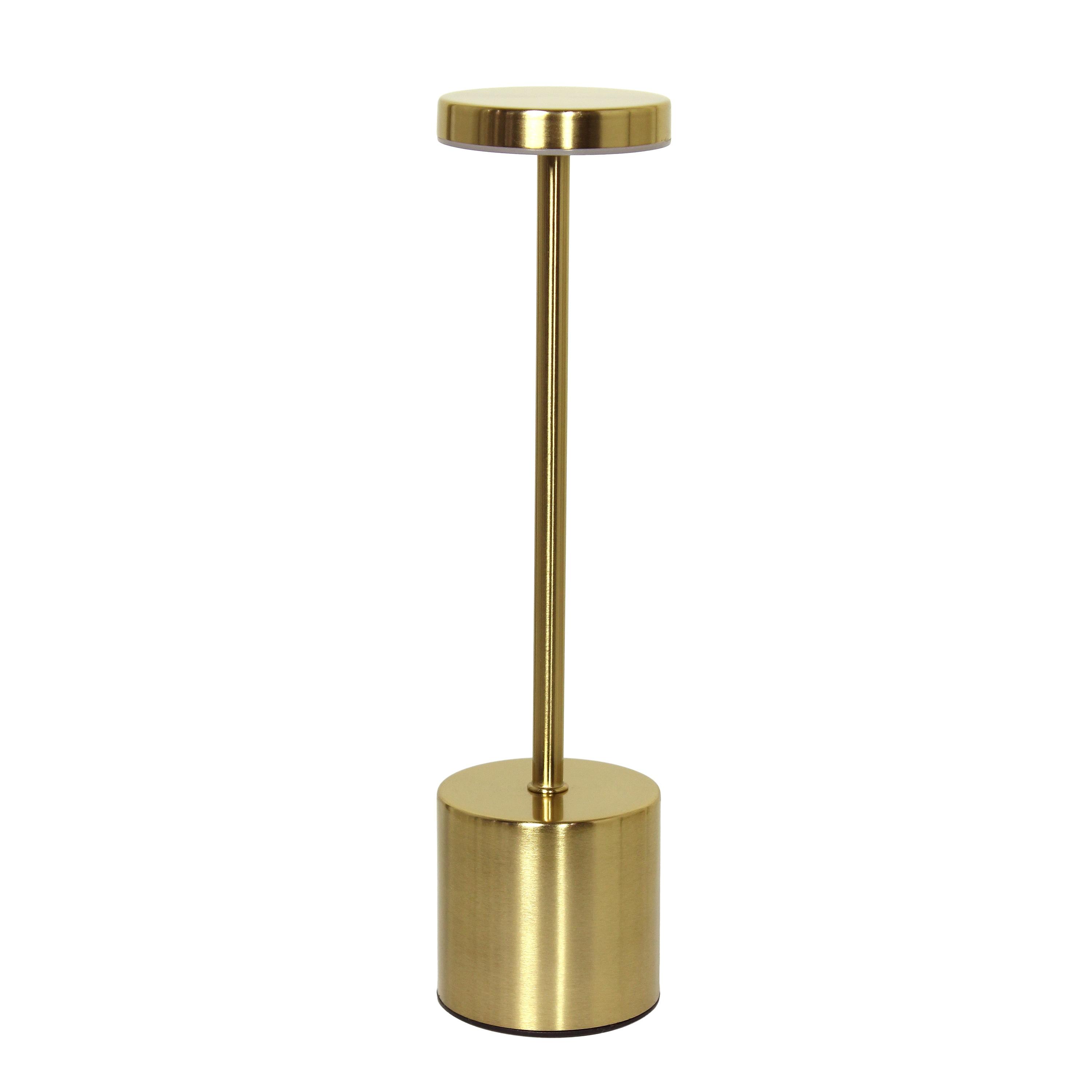 Wrought Studio™ Simple Designs 12.75" Skelly Disc Dimming & Rechargeable Cordless 4-Way Touch Sensor Stick Desk Lamp