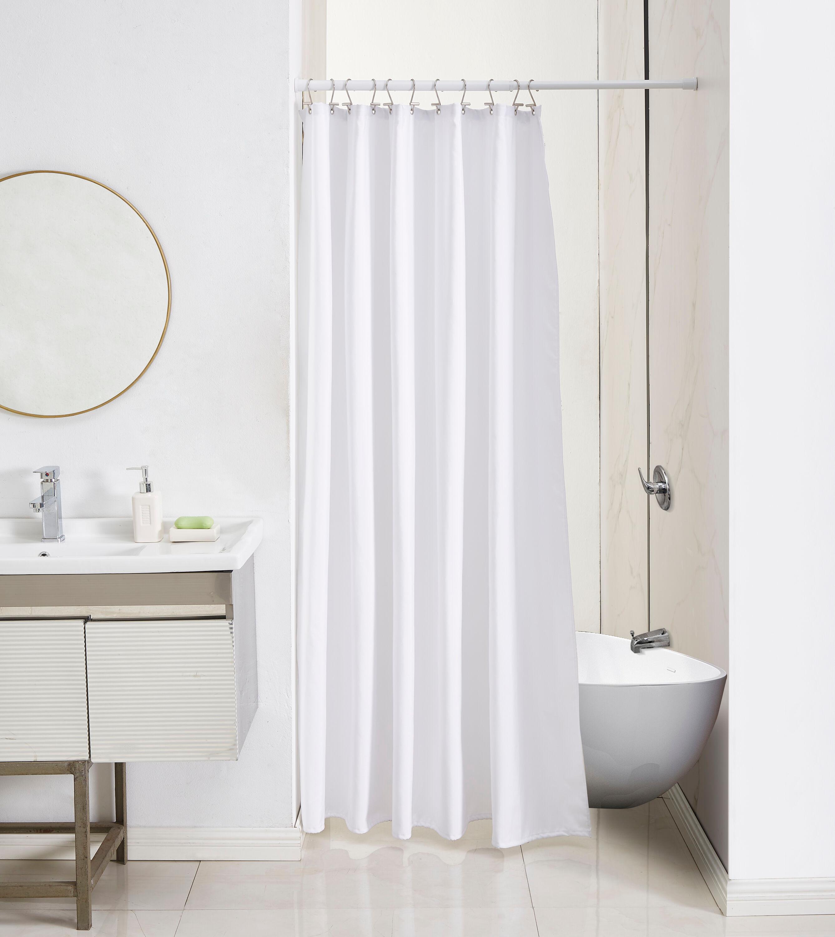 Zenna Home Tension Stall Shower Rod, 27"-40", White