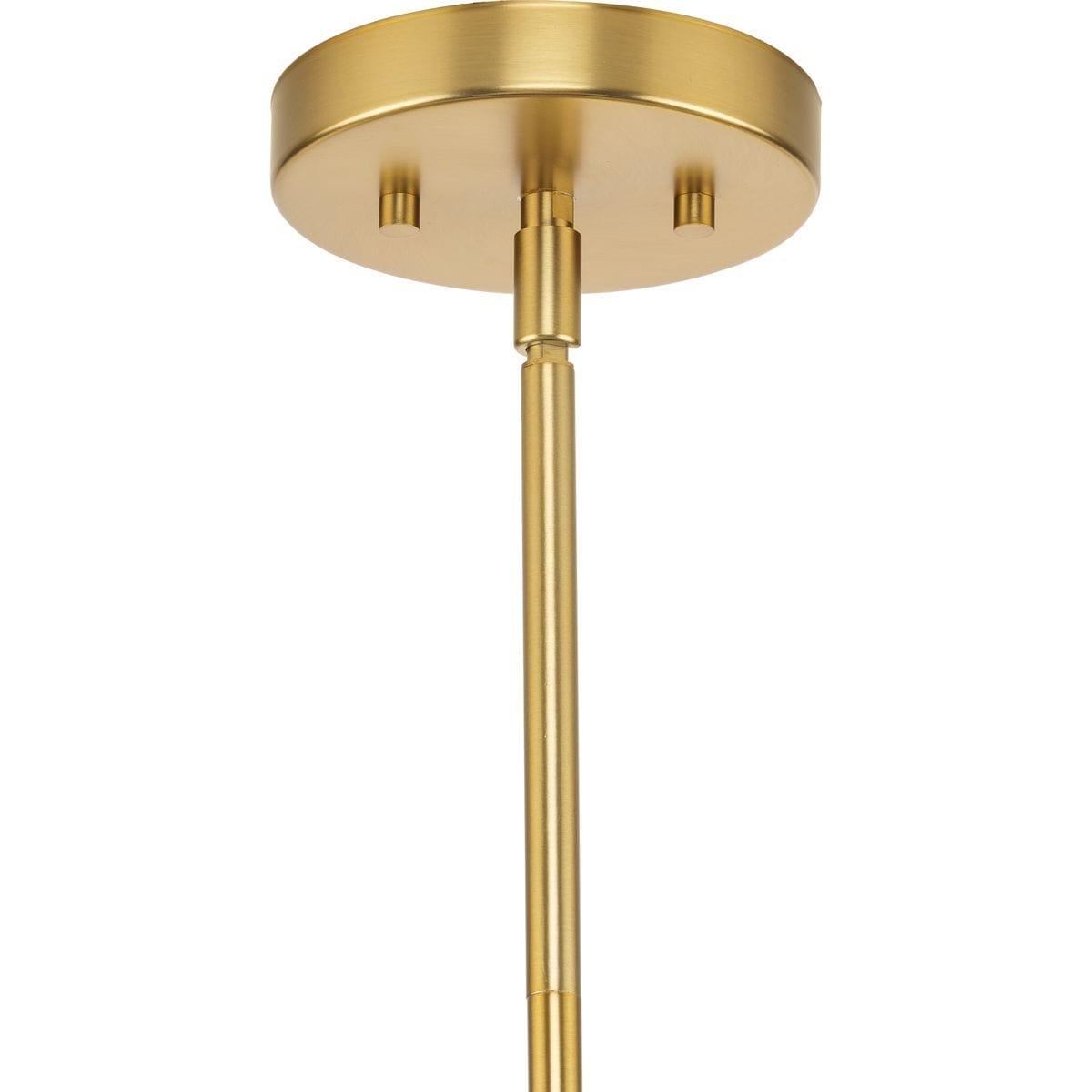 Progress Lighting Haas 6-Light Chandelier, Brushed Bronze, Etched Opal Glass, Design Series