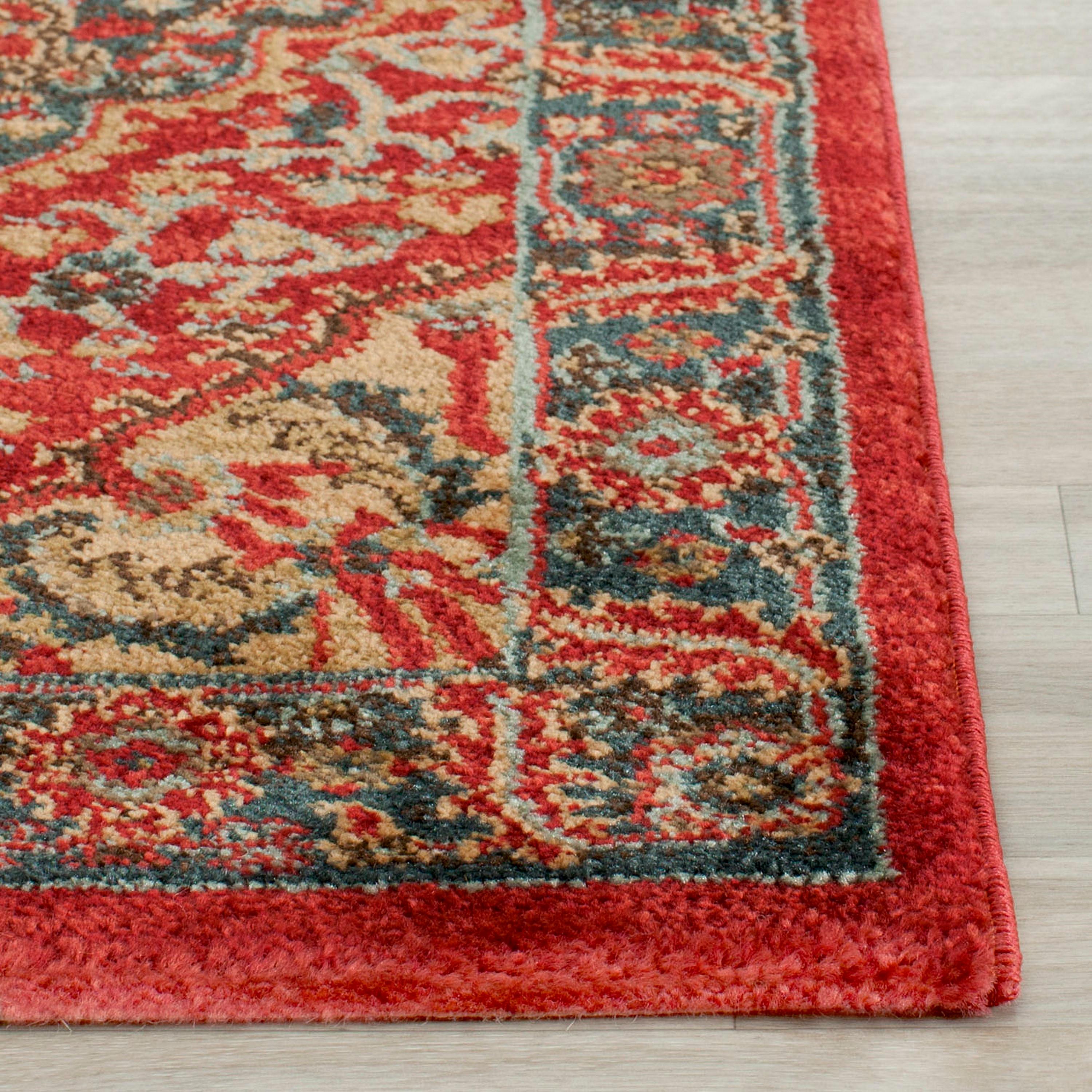 Mahal MAH621 Power Loomed Indoor Runner Rug - Navy/Red - 2'2"x8' - Safavieh.