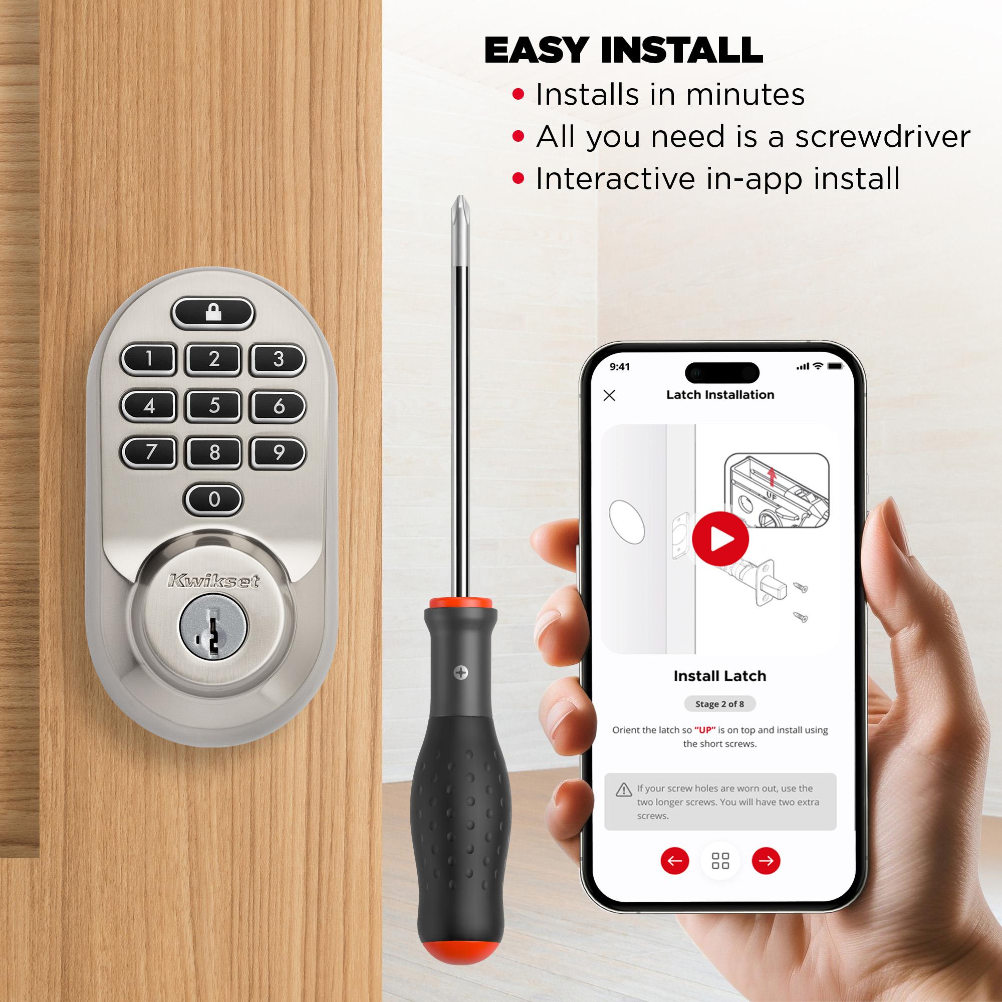 Kwikset 938WIFIKYPD15SMTTPRRCALFD Halo Wi-Fi Smart Lock Keypad Single Cylinder Deadbolt with Smartkey Security