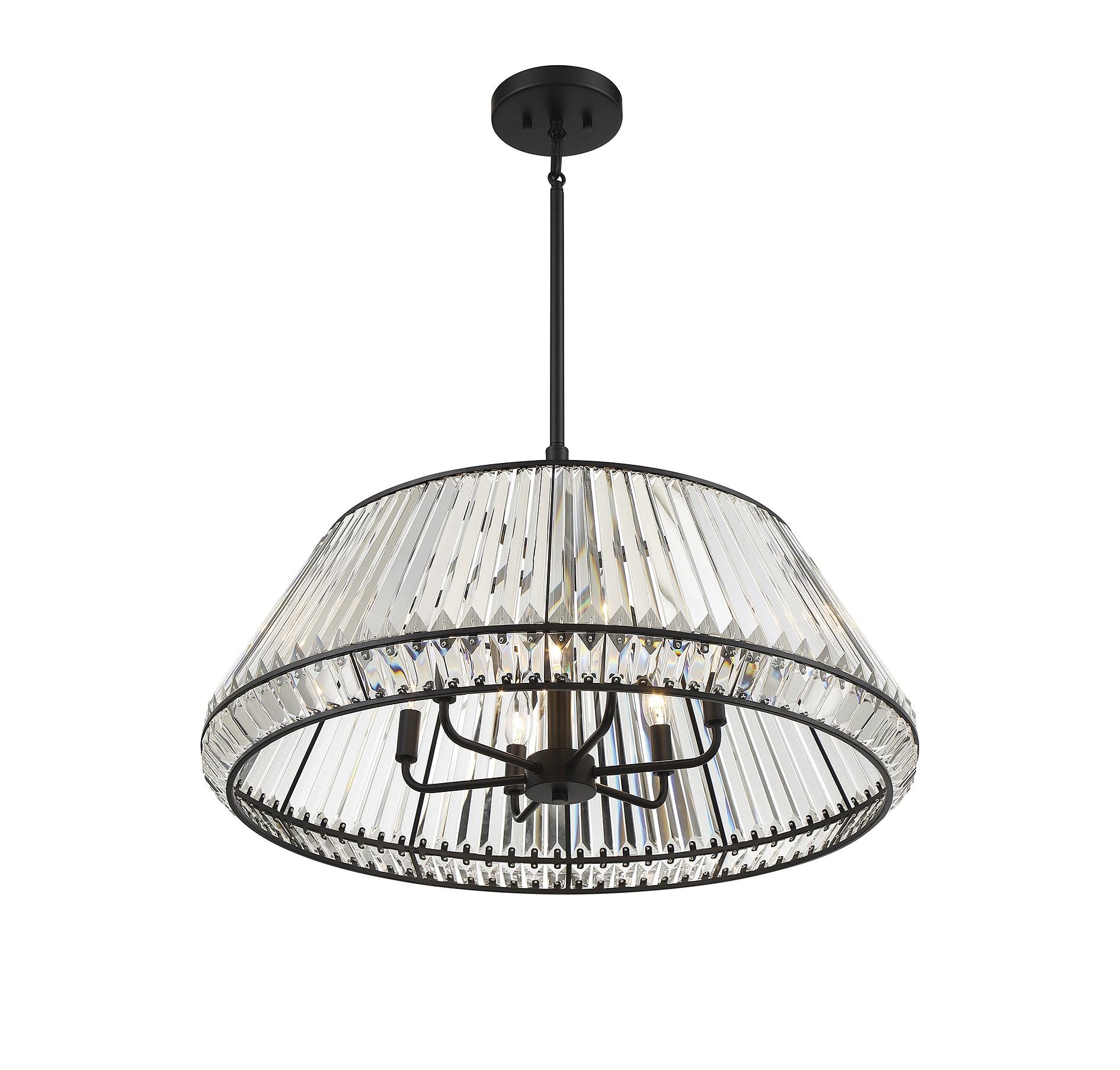 6 - Light Dimmable Geometric Chandelier