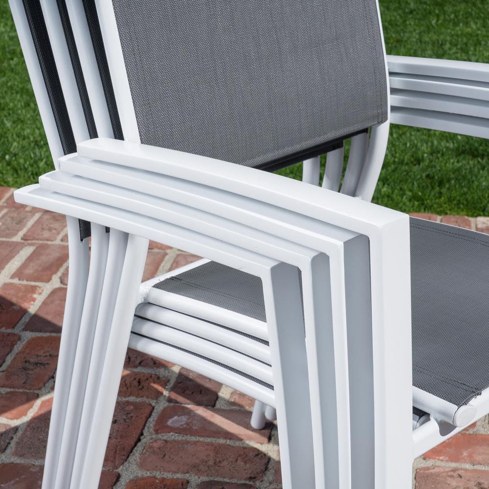 Hanover Cameron 11-Piece Expandable Dining Set with 10 Sling Dining Chairs and a 40" x 94" Table