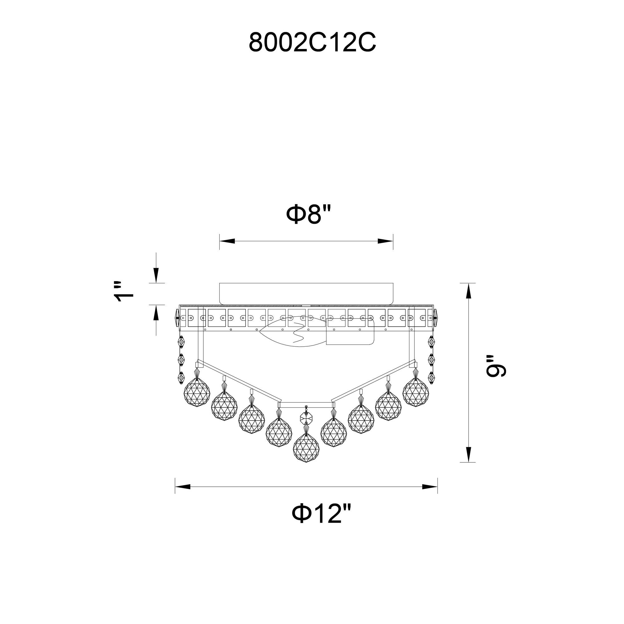 CWI Lighting Luminous 3 Light Transitional Metal Flush Mount in Chrome