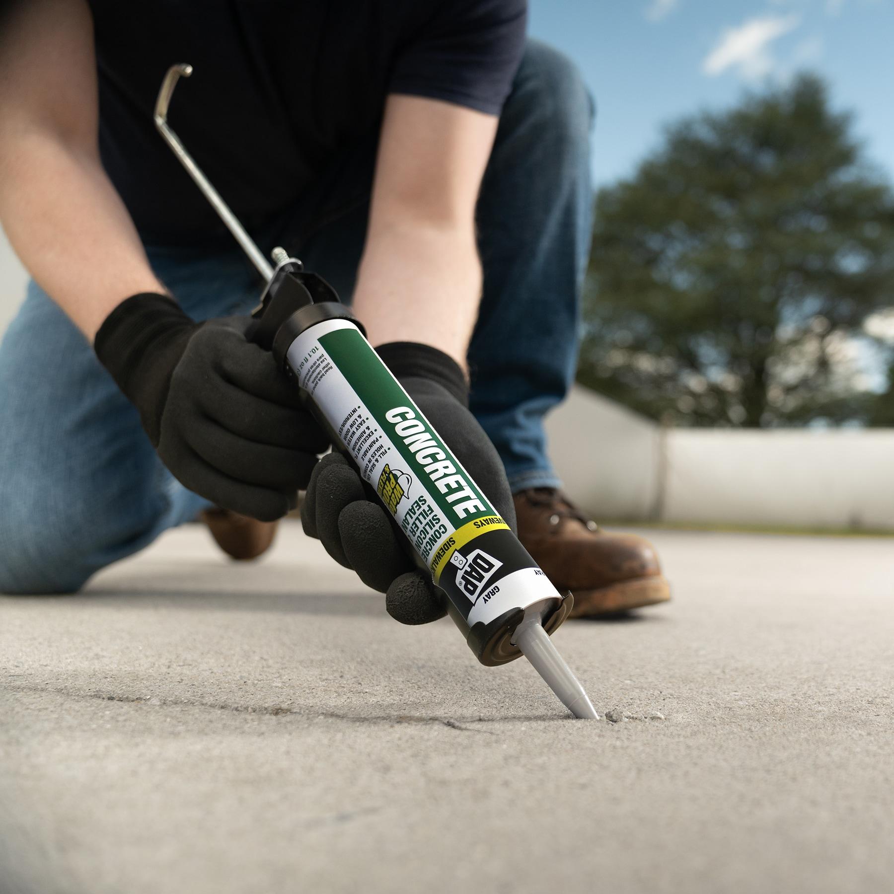 DAP Gray Silicone Concrete and Masonry Filler and Sealant 10.1 oz