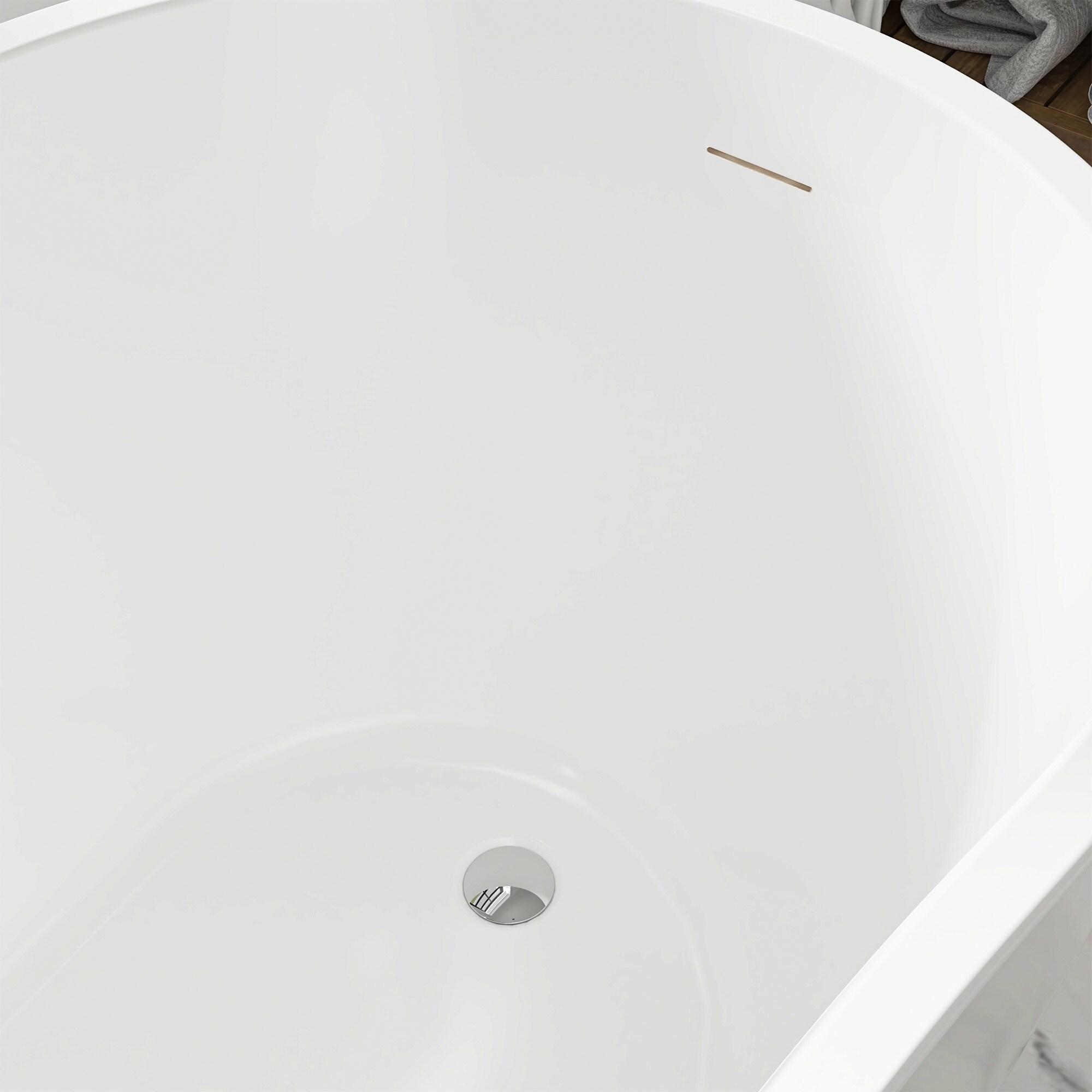 54" X 28" Freestanding Soaking Acrylic Bathtub