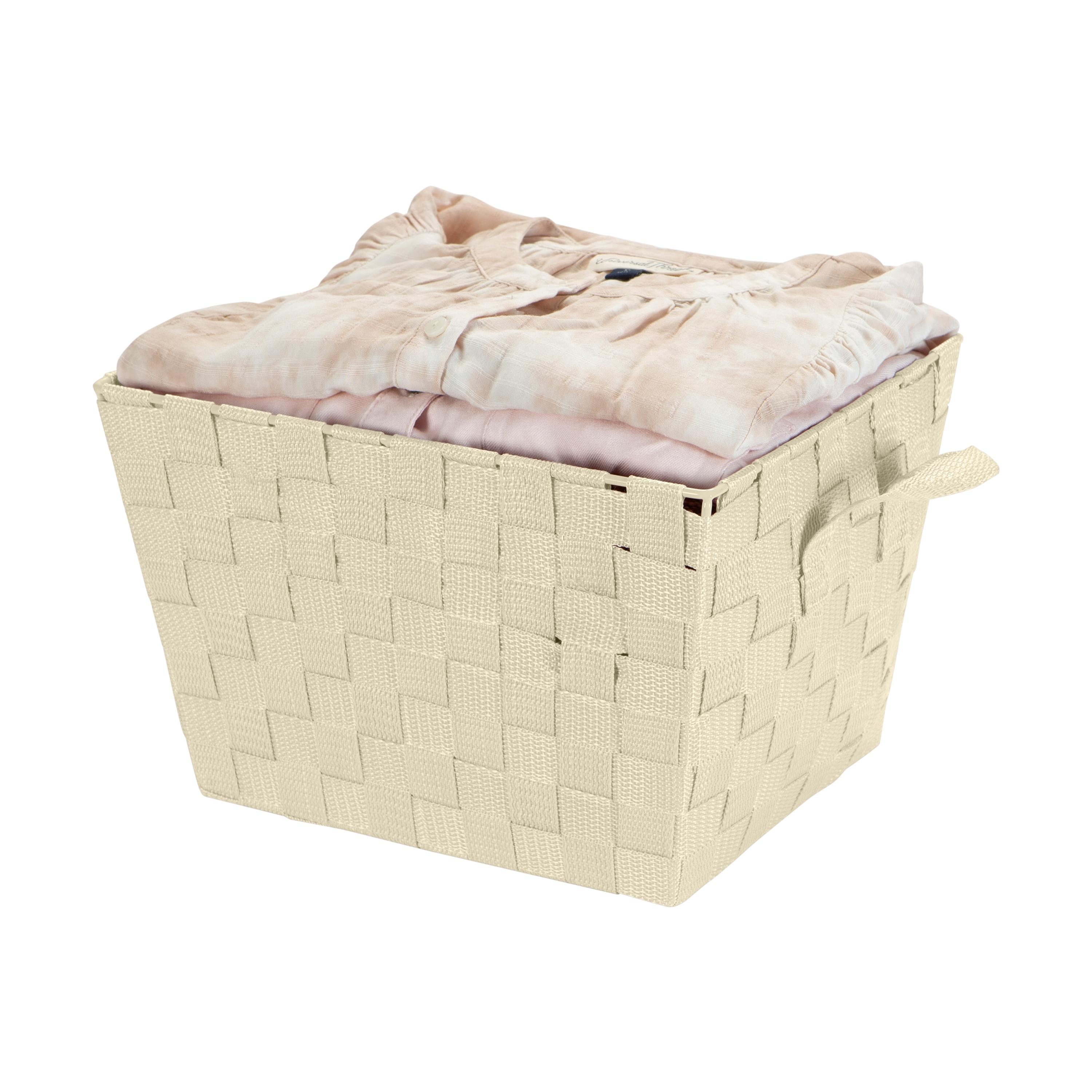 Simplify Small Woven Storage Basket in Ivory