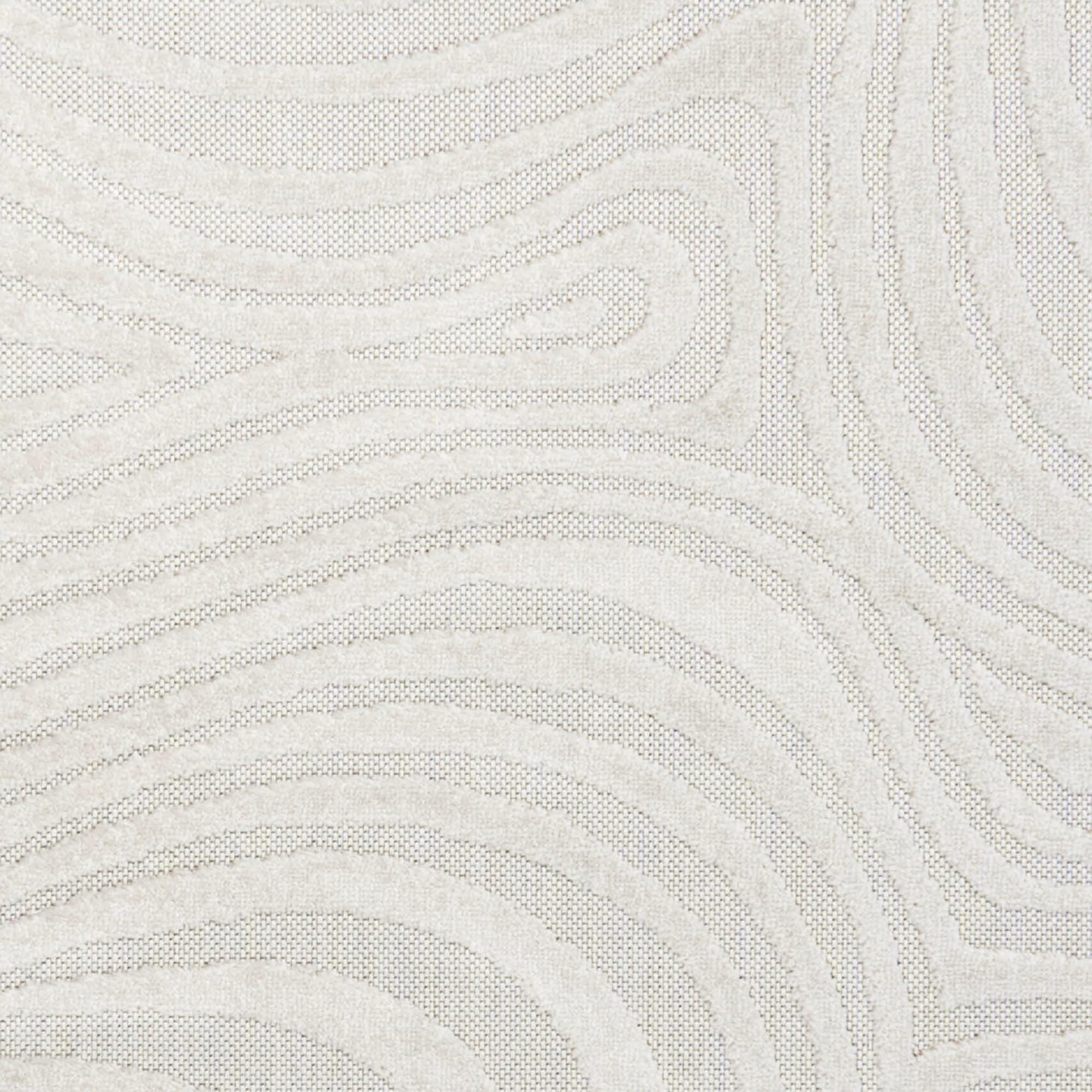 JONATHAN Y Maribo High-Low Abstract Groovy Striped Cream/Ivory 8 ft. x 10 ft. Indoor/Outdoor Area Rug