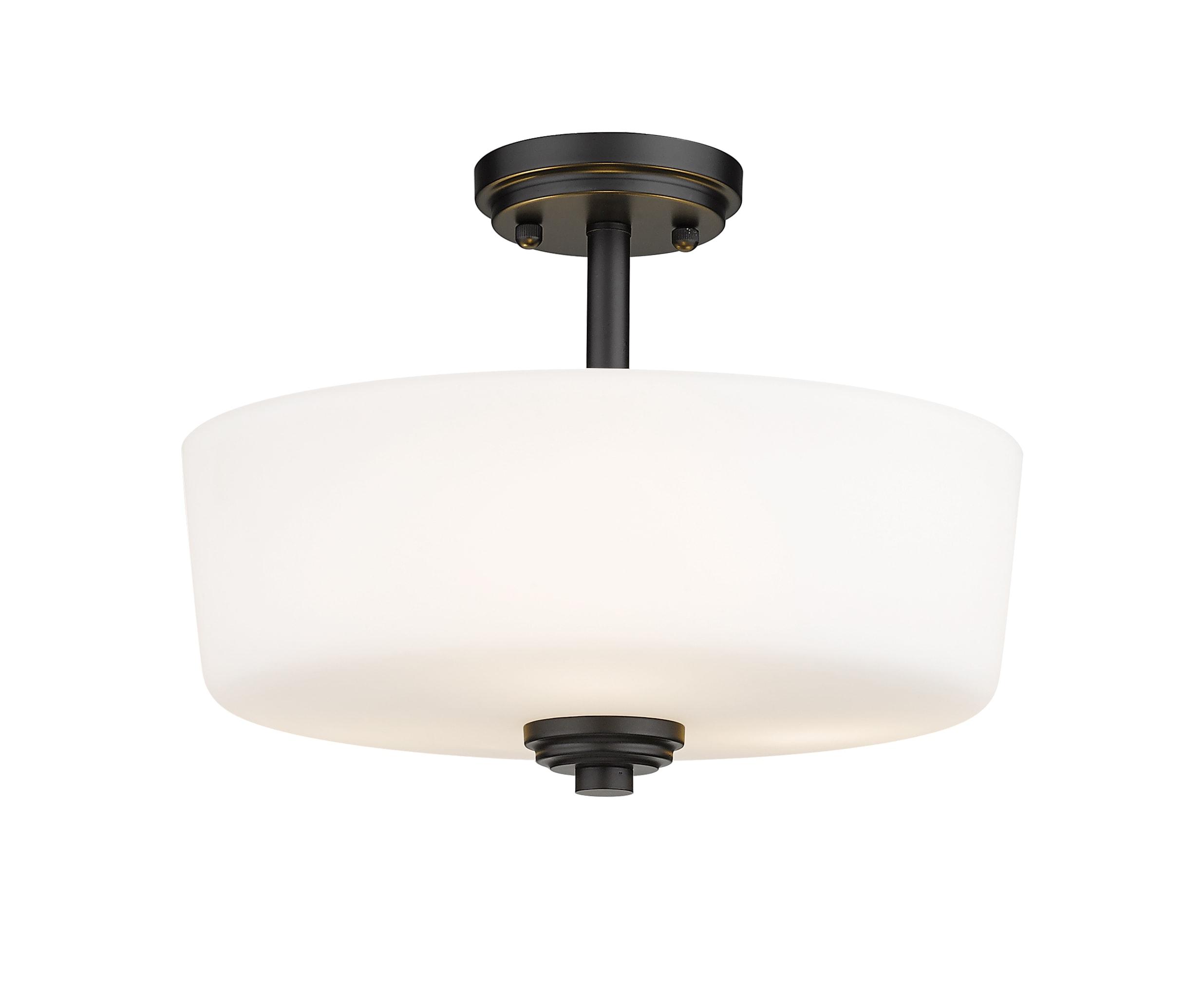 Z-Lite Arlington 3 - Light Semi-Flush Mount in  Matte Black