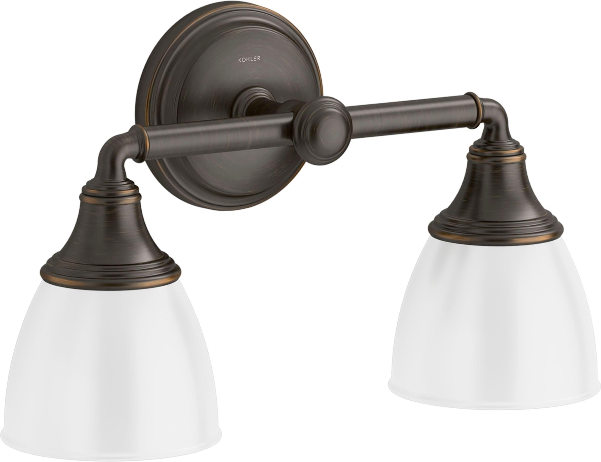 Devonshire 2 Light Indoor Bathroom Vanity Light Fixture, Position Facing Up or Down, UL Listed