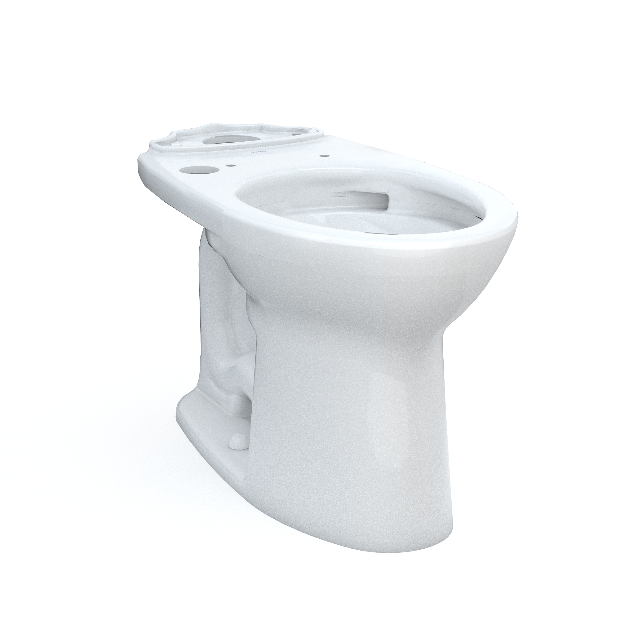 Elegant Cotton White Elongated Universal Tornado Flush Toilet Bowl