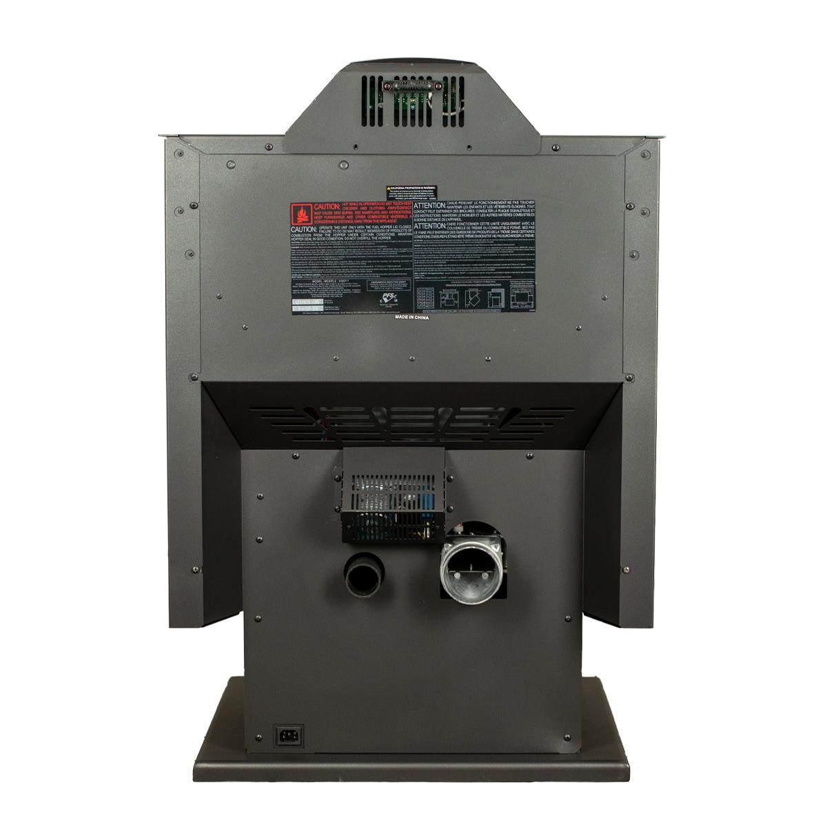 Ashley Black Steel Medium Pedestal Wood Pellet Stove