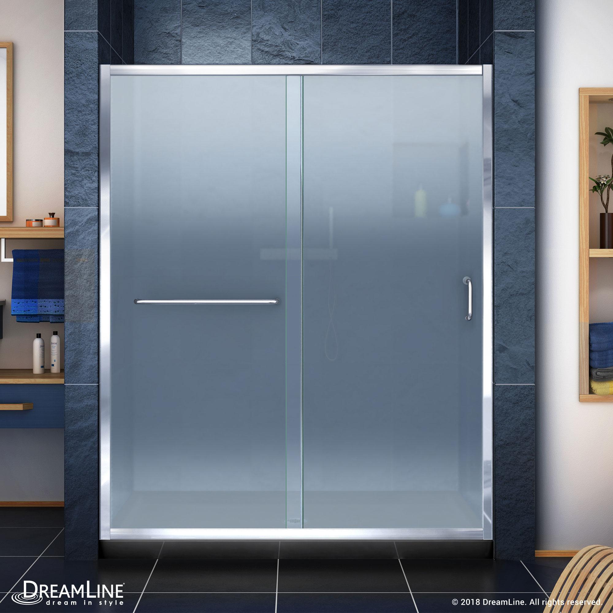 Infinity-Z 60" W x 74.75" H Framed Sliding Shower Kit