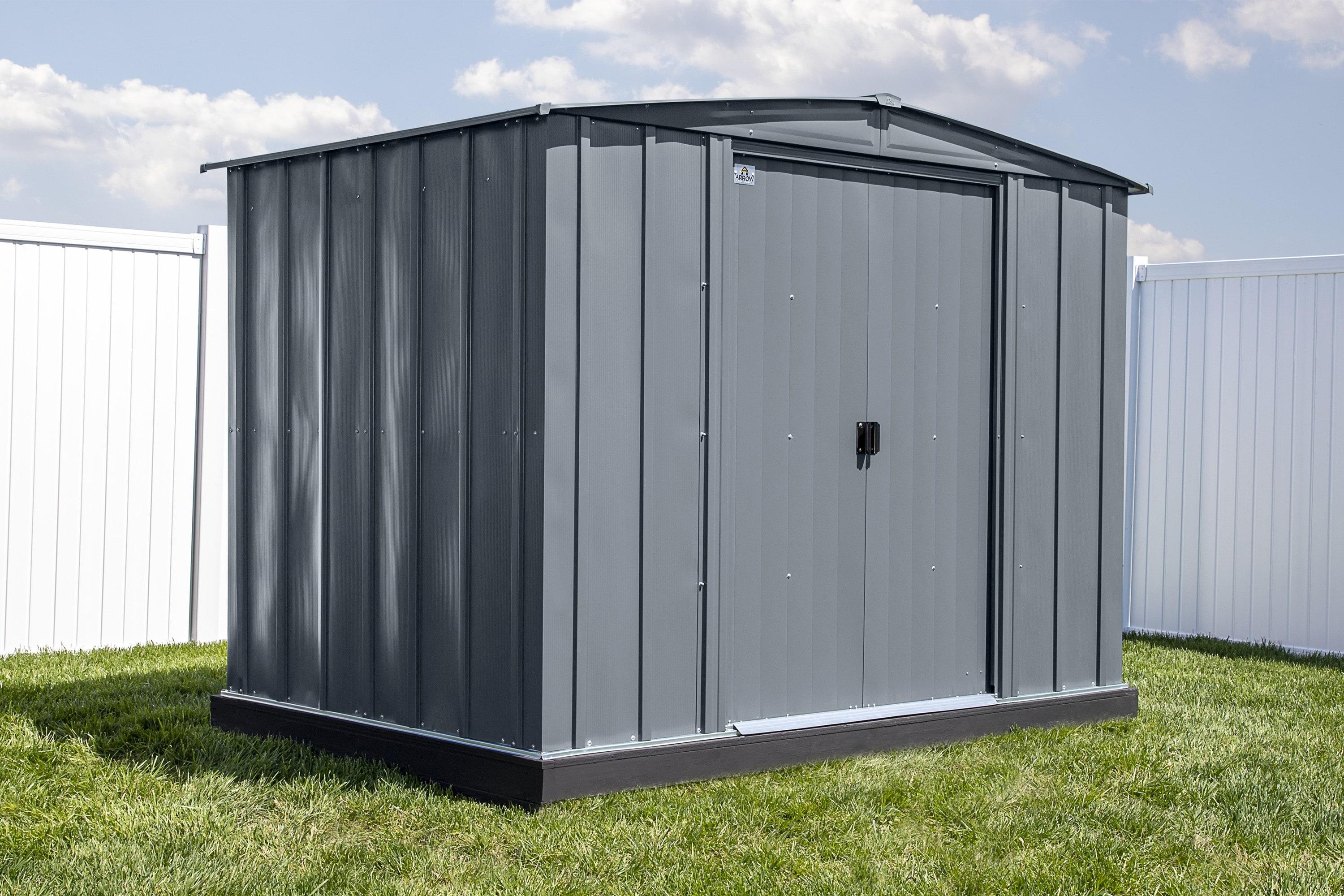 Arrow 8 ft. W x 6 ft. D Galvanized Steel Storage Shed