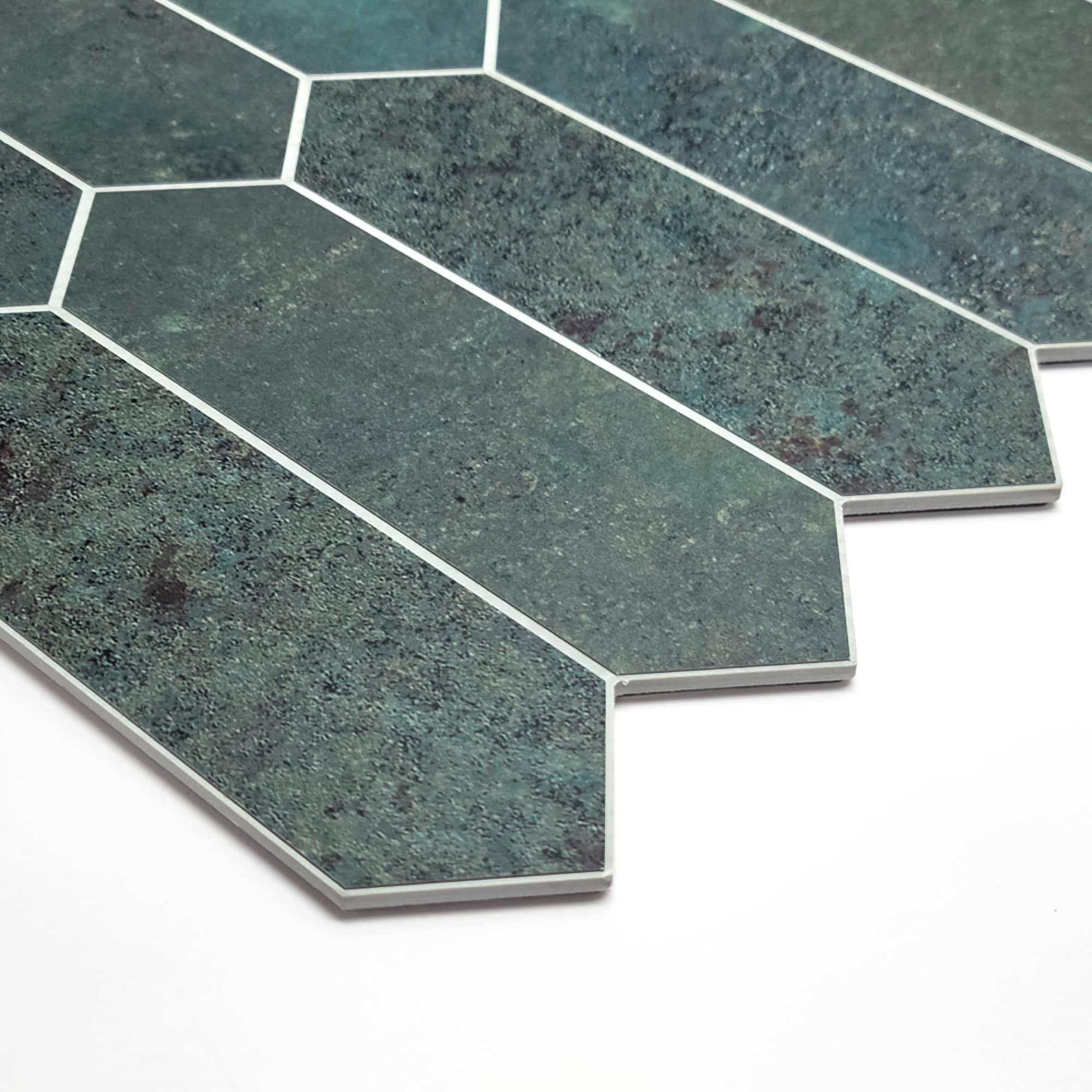 12" x 11.22" Stone Composite Peel & Stick Mosaic Tile