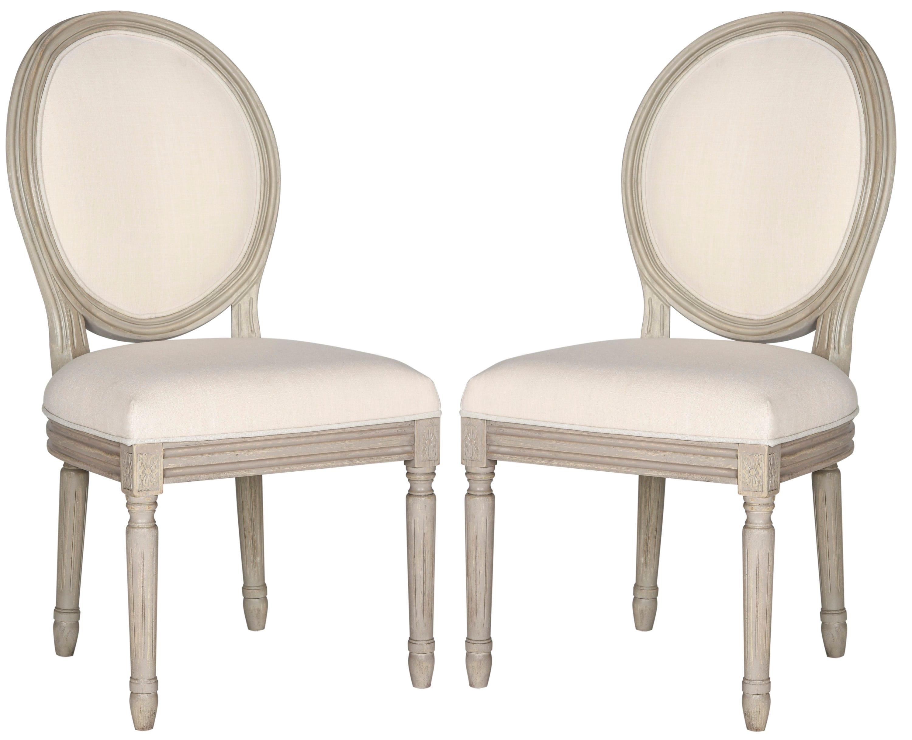 Holloway 19''H French Brasserie Oval Side Chair (Set of 2) - Beige - Safavieh.