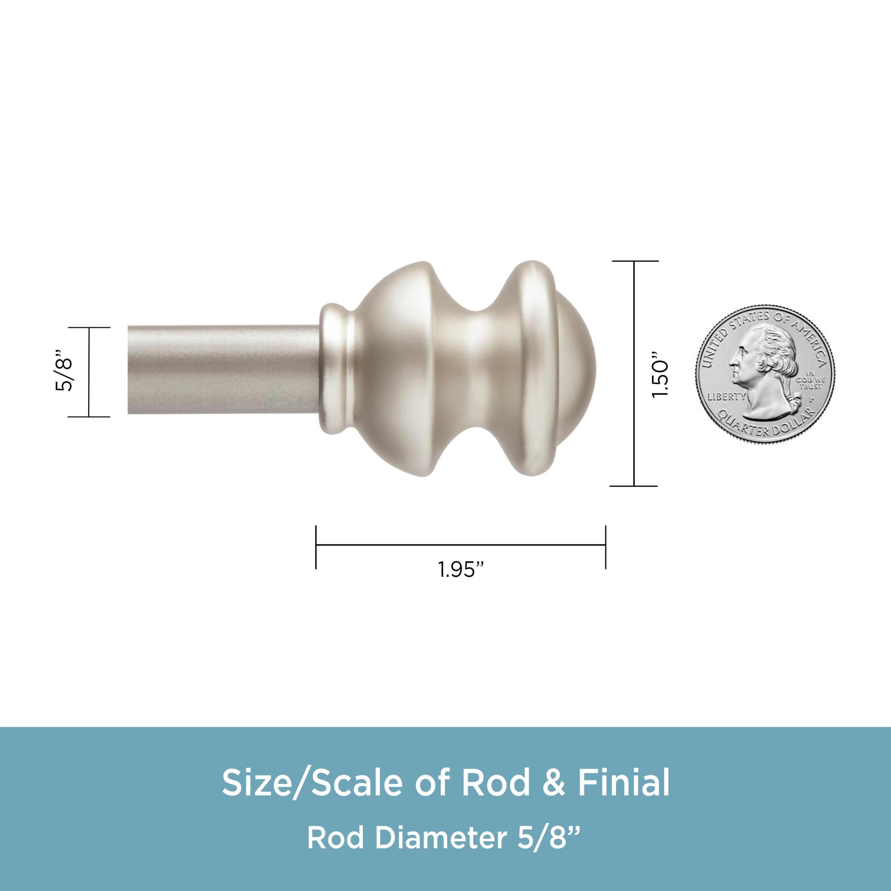 Kenney Steel Adjustable Single Curtain Rod