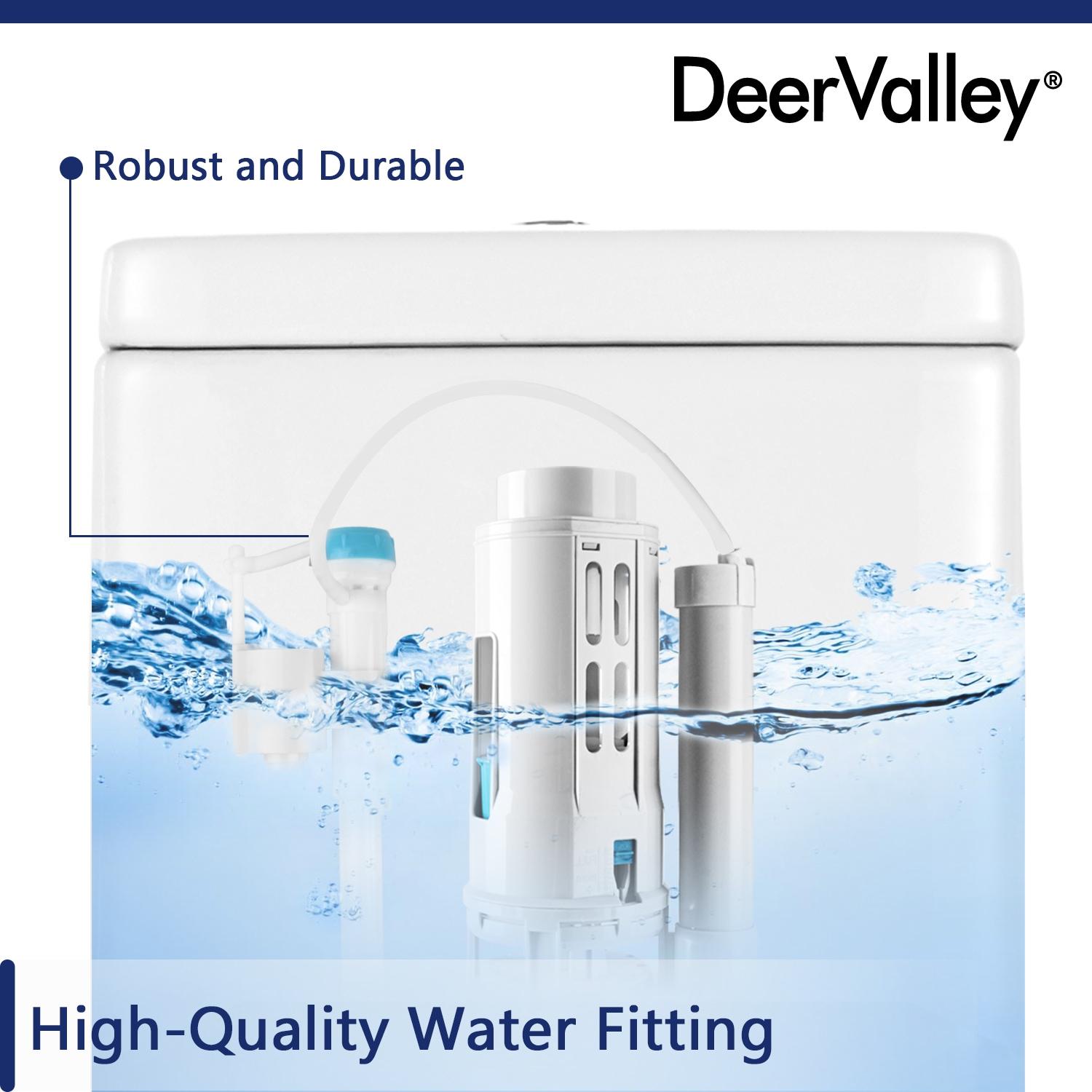 DeerValley Liberty Compact Toilets One-Piece Toilet With High-Efficiency Flush Round Toilet for Space-Saving Floor Mounted (Seat Included)