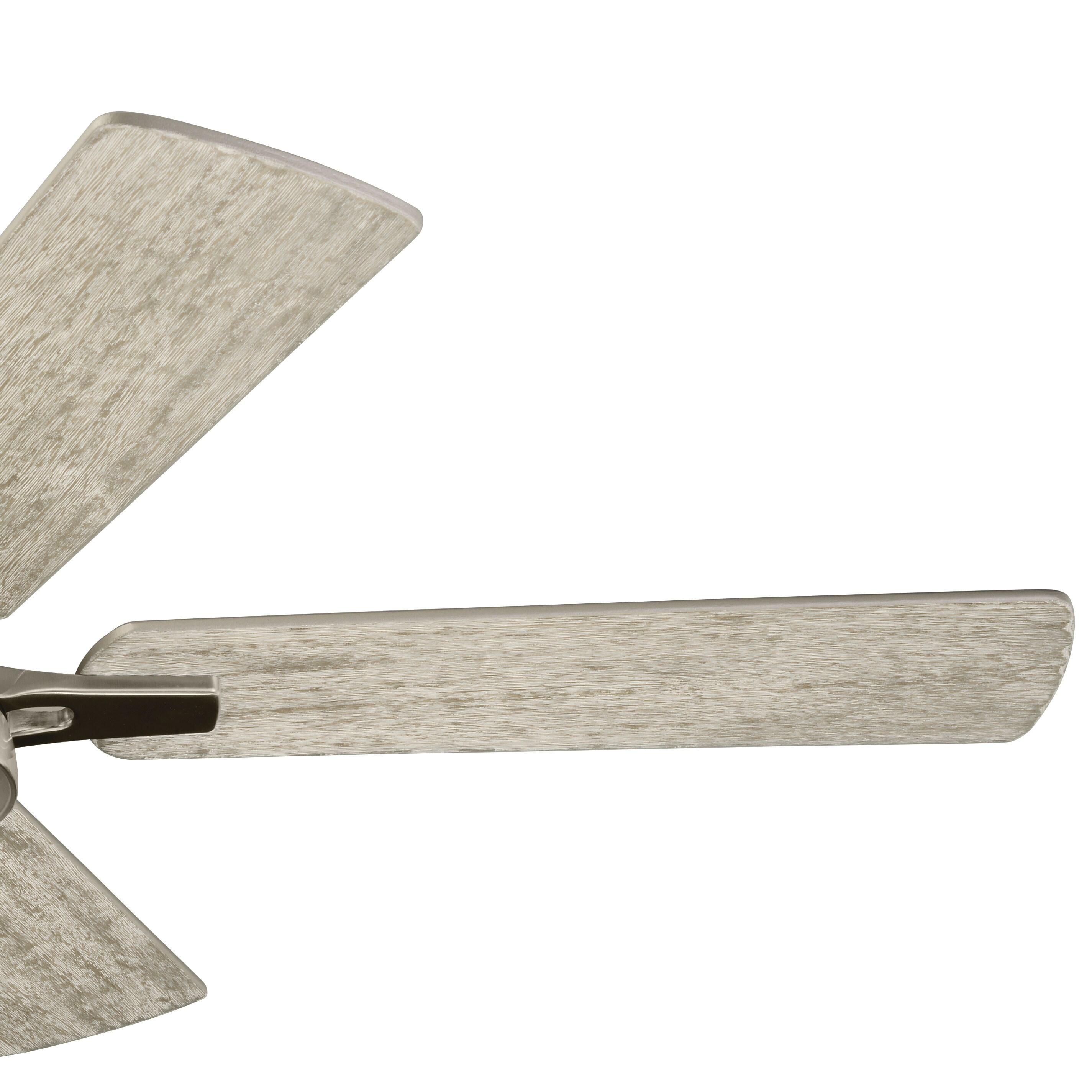 Brushed Stainless Steel 44" Ceiling Fan with LED Light and Remote