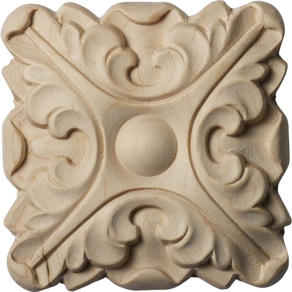 Acanthus H W D Wood Rosette Applique