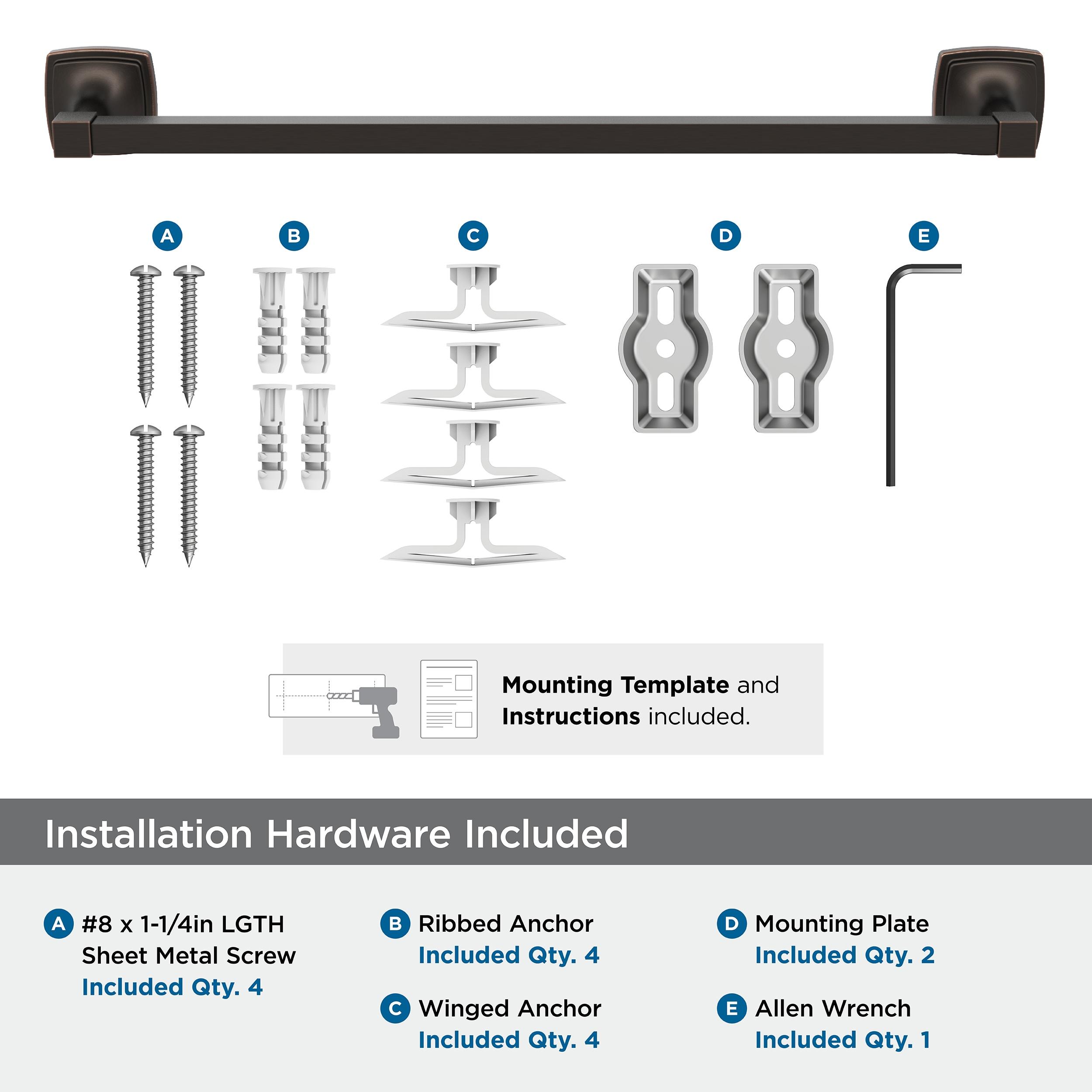 Amerock Stature Oil-Rubbed Bronze 18 inch (457mm) Towel Bar