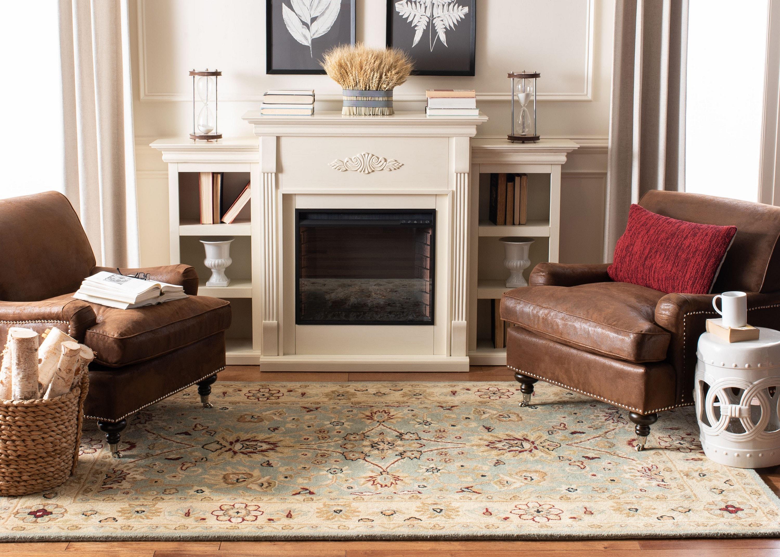 Antiquity AT249 Hand Tufted Accent Rug - Light Blue/Ivory - 2'x3' - Safavieh.