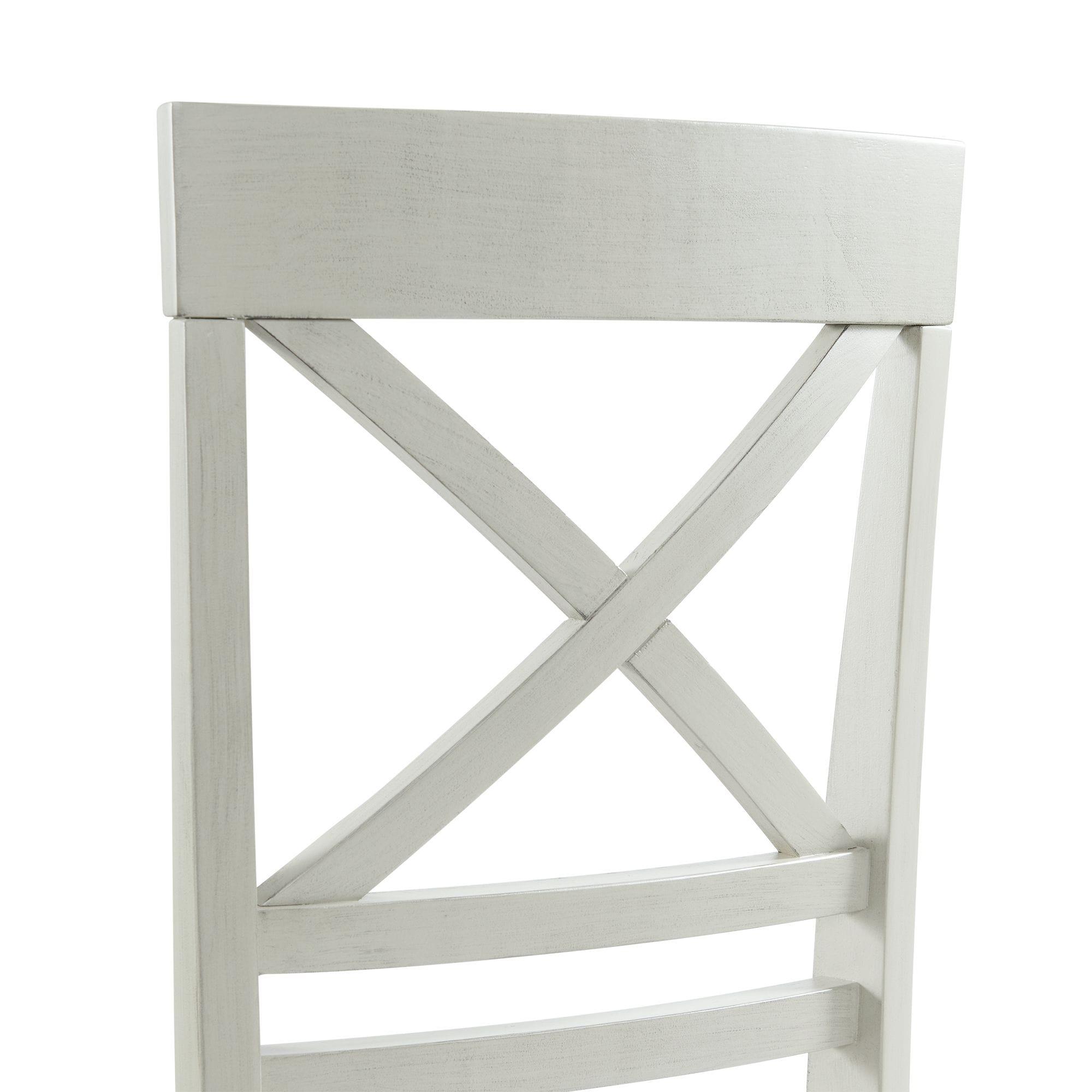 Bedford Standard Height Side Chair Set Natural/Cream - Picket House Furnishings: Cross-Back, Polyester Upholstery, MDF Frame