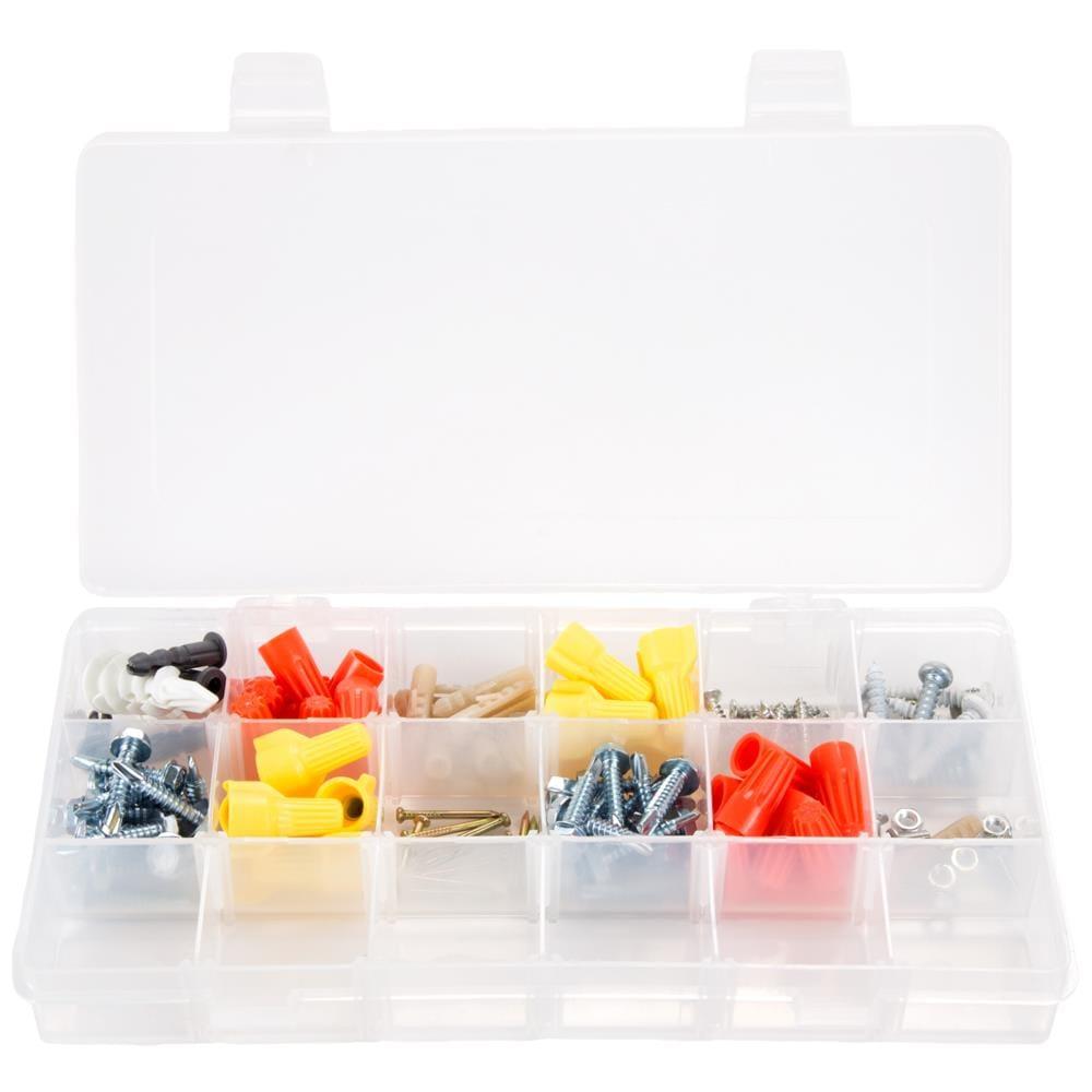 Stalwart Portable Tool Box - Small Parts Organizer and Customizable Compartment for Hardware, Crafts