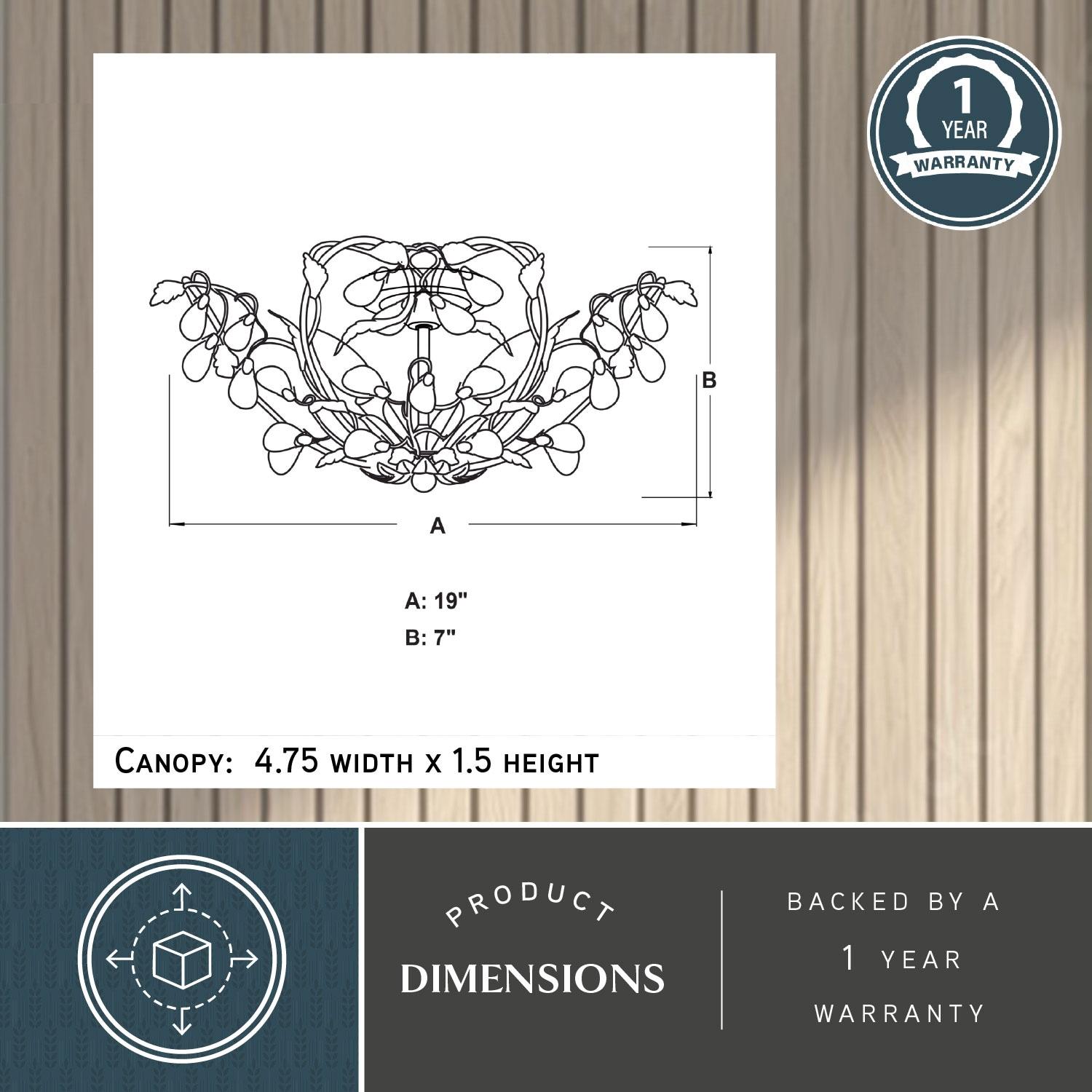 Vaxcel Jardin 4 - Light Flush Mount in  French Cream