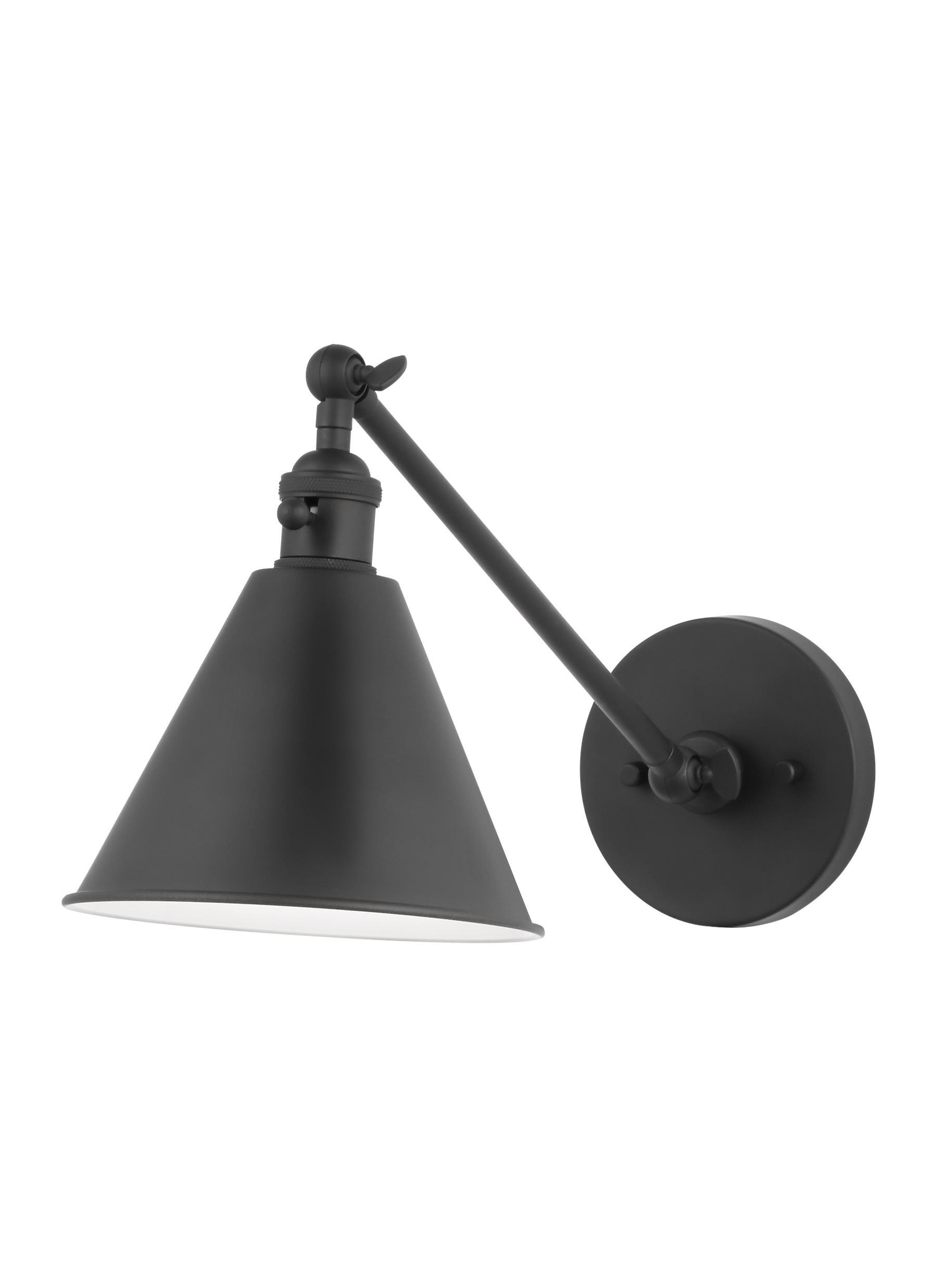 Salem 1-Light Midnight Black Wall Sconce with Midnight Black Metal Shade