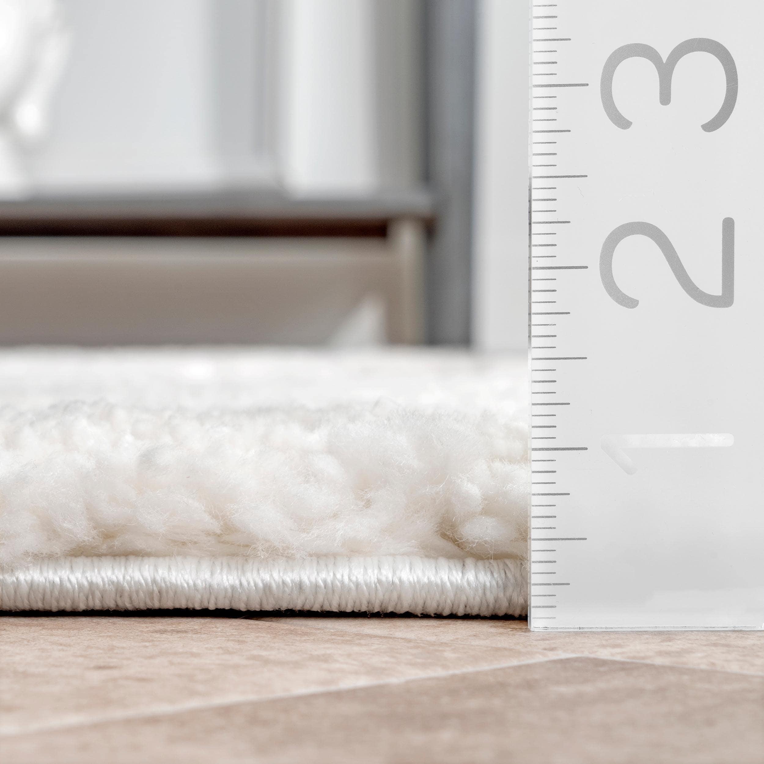 Nuloom Jocelyn Diamond 10x14 Shag Indoor Area Rug for Living Room Bedroom Dining Room Nursery, Off White/Ivory