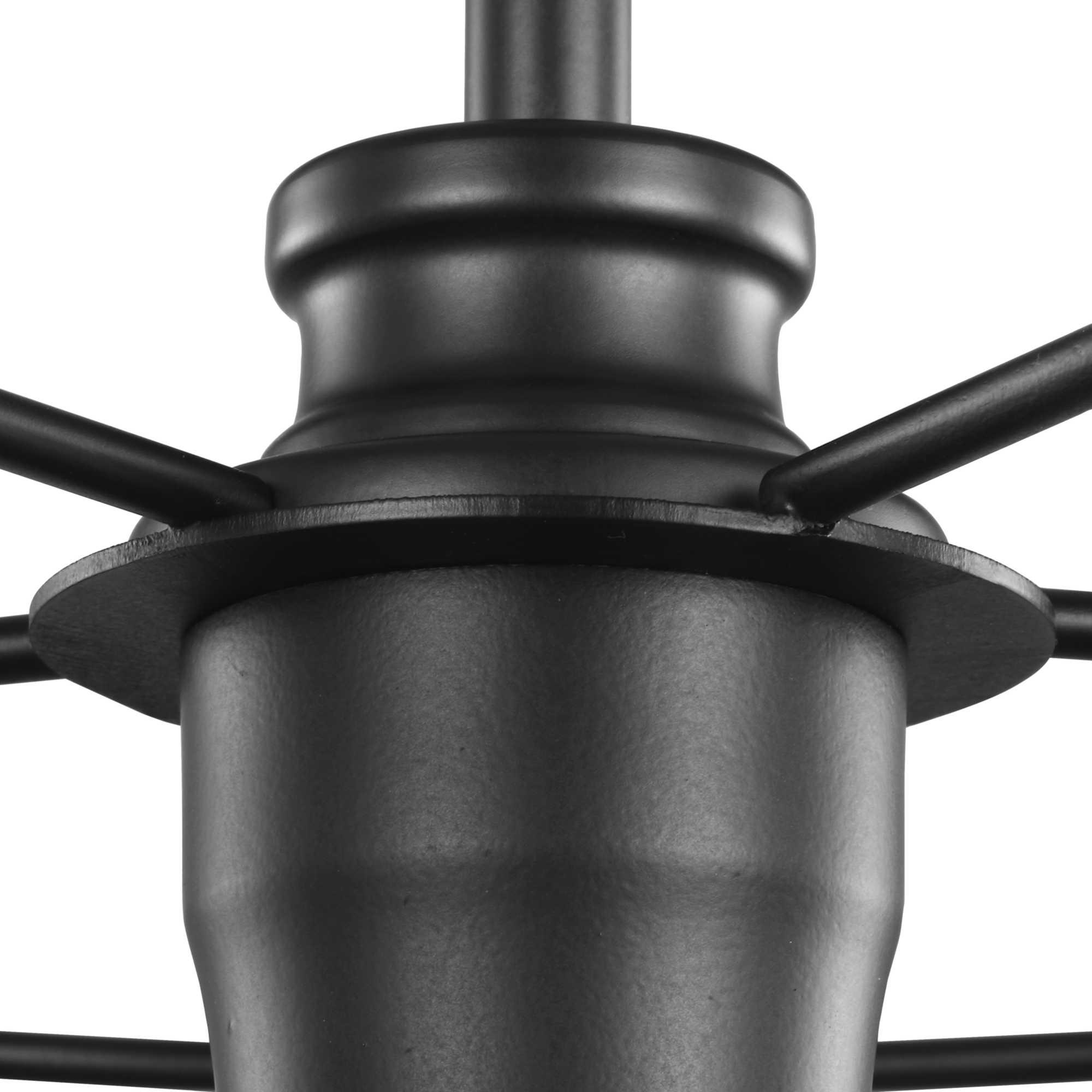 Progress Lighting Chambers 1-Light Pendant, Matte Black, Wire-Frame Shade