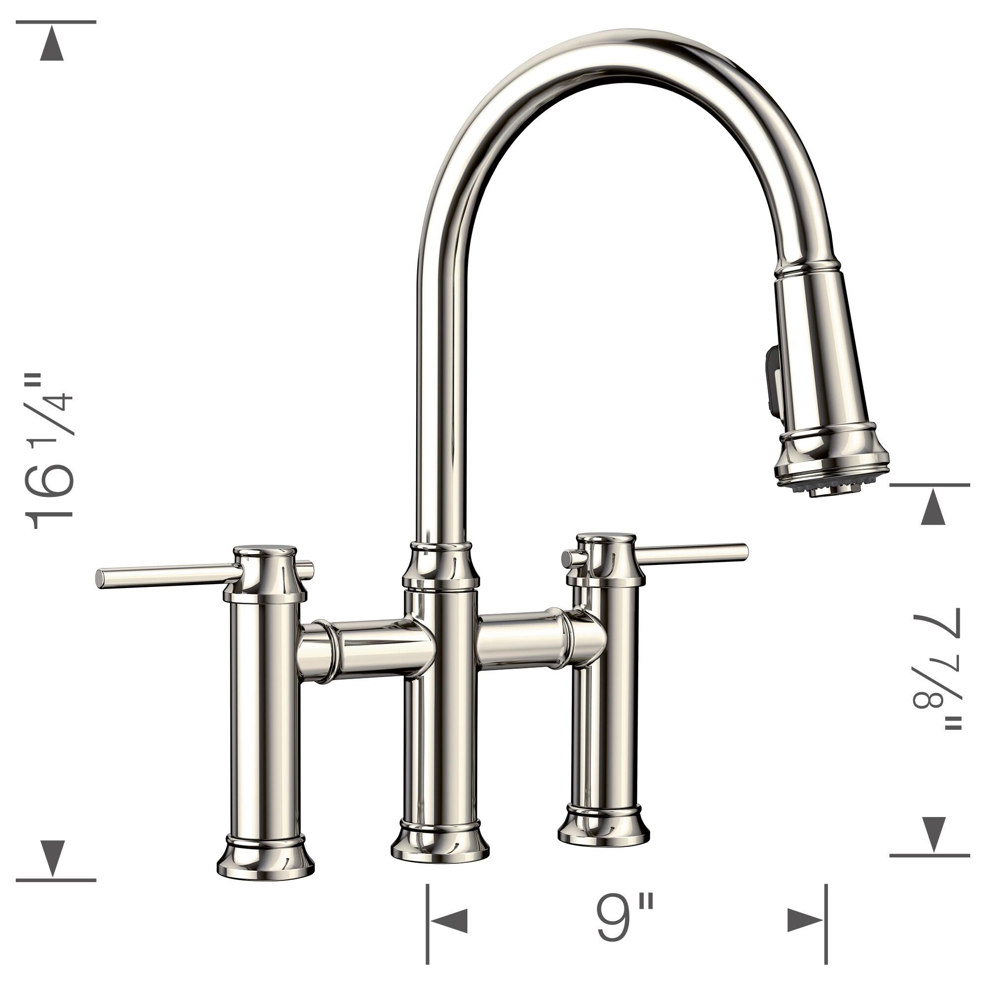 Blanco Empressa Pull-Down Dual-Spray Bridge Faucet 442506