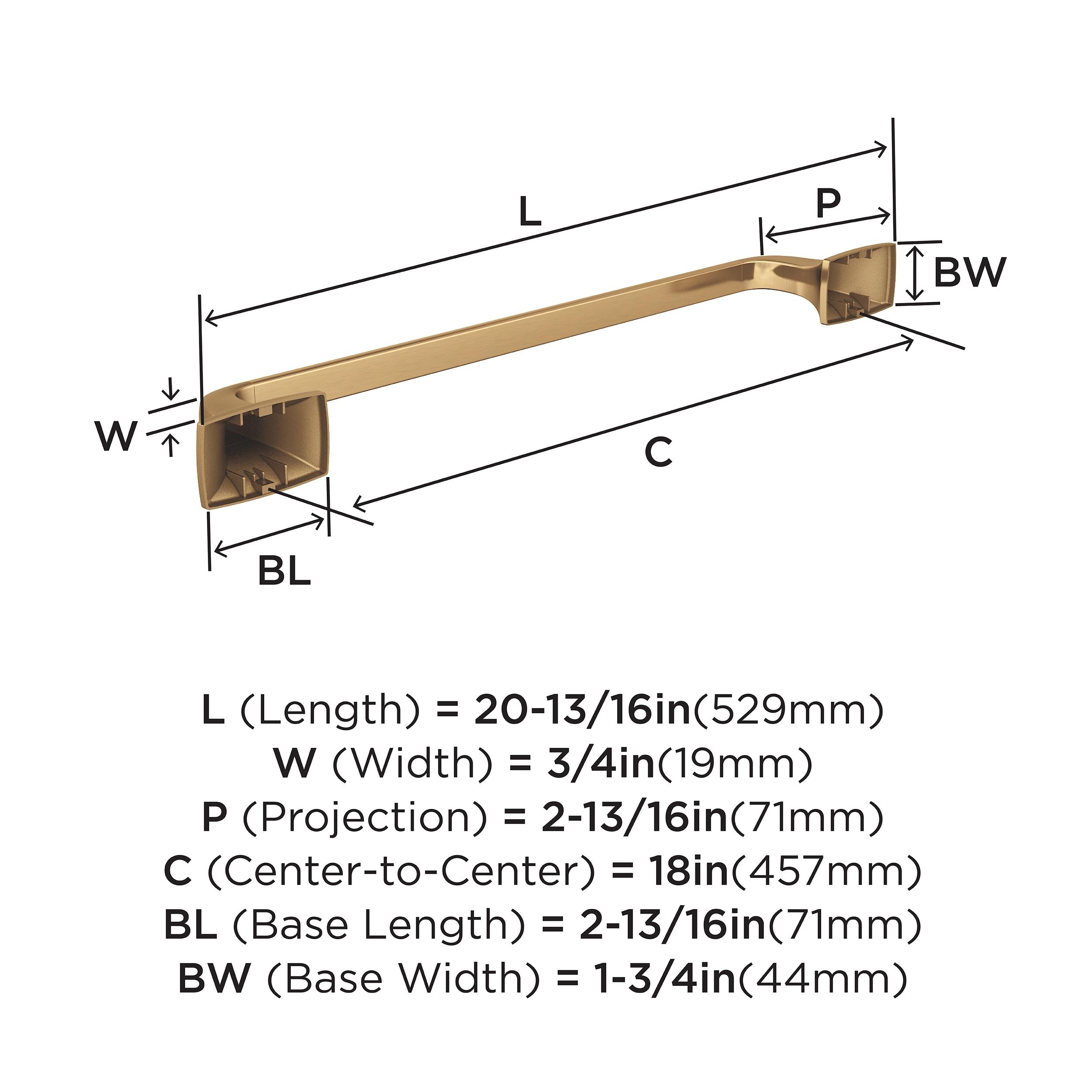 Amerock Highland Ridge Champagne Bronze 18 inch (457mm) Towel Bar