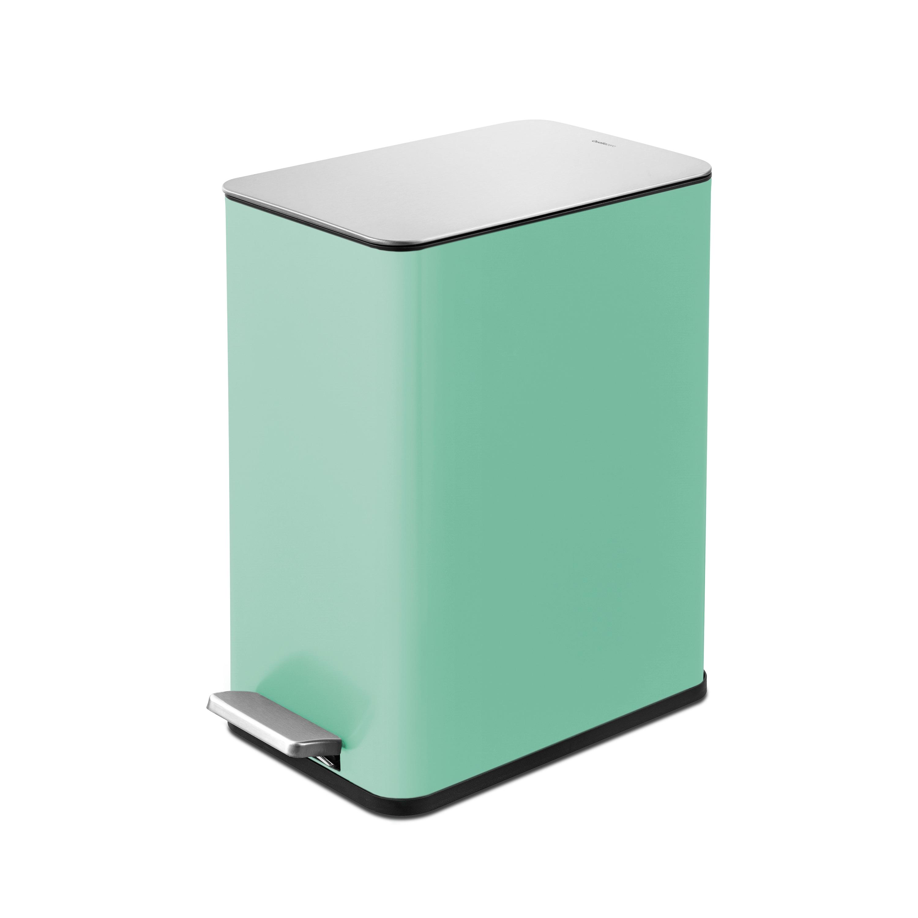 Wayfair Basics® 2.6 Gallon Stainless Steel Rectangular Step On Bathroom Trash Can