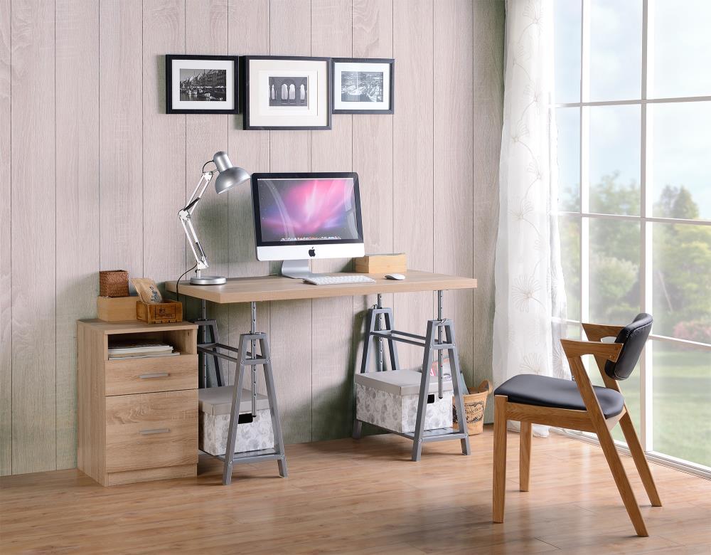 Williston Forge Cayuga Adjustable Solid Wood Top Standing Desk