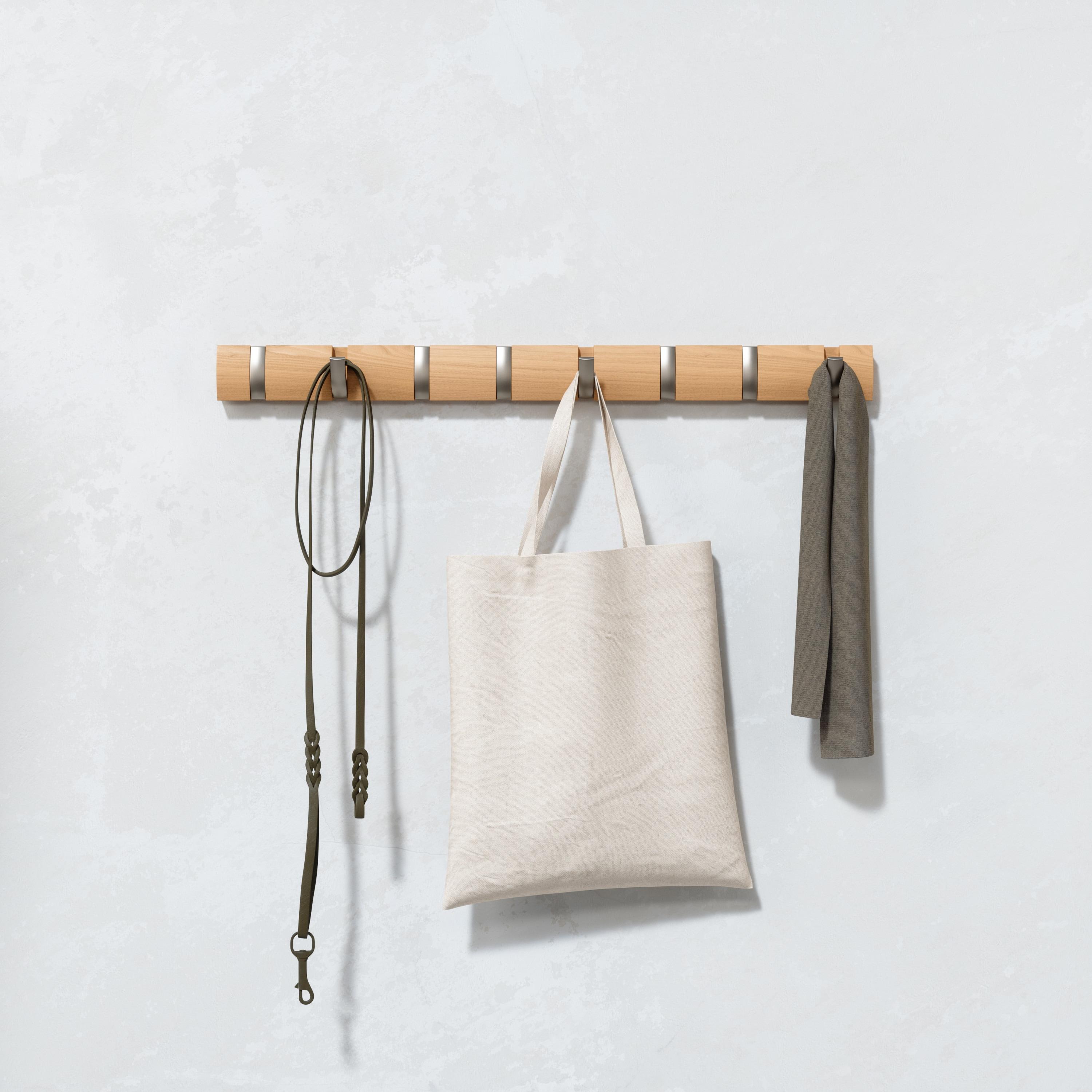 Flip 8 - Hook Solid Wood Coat Rack