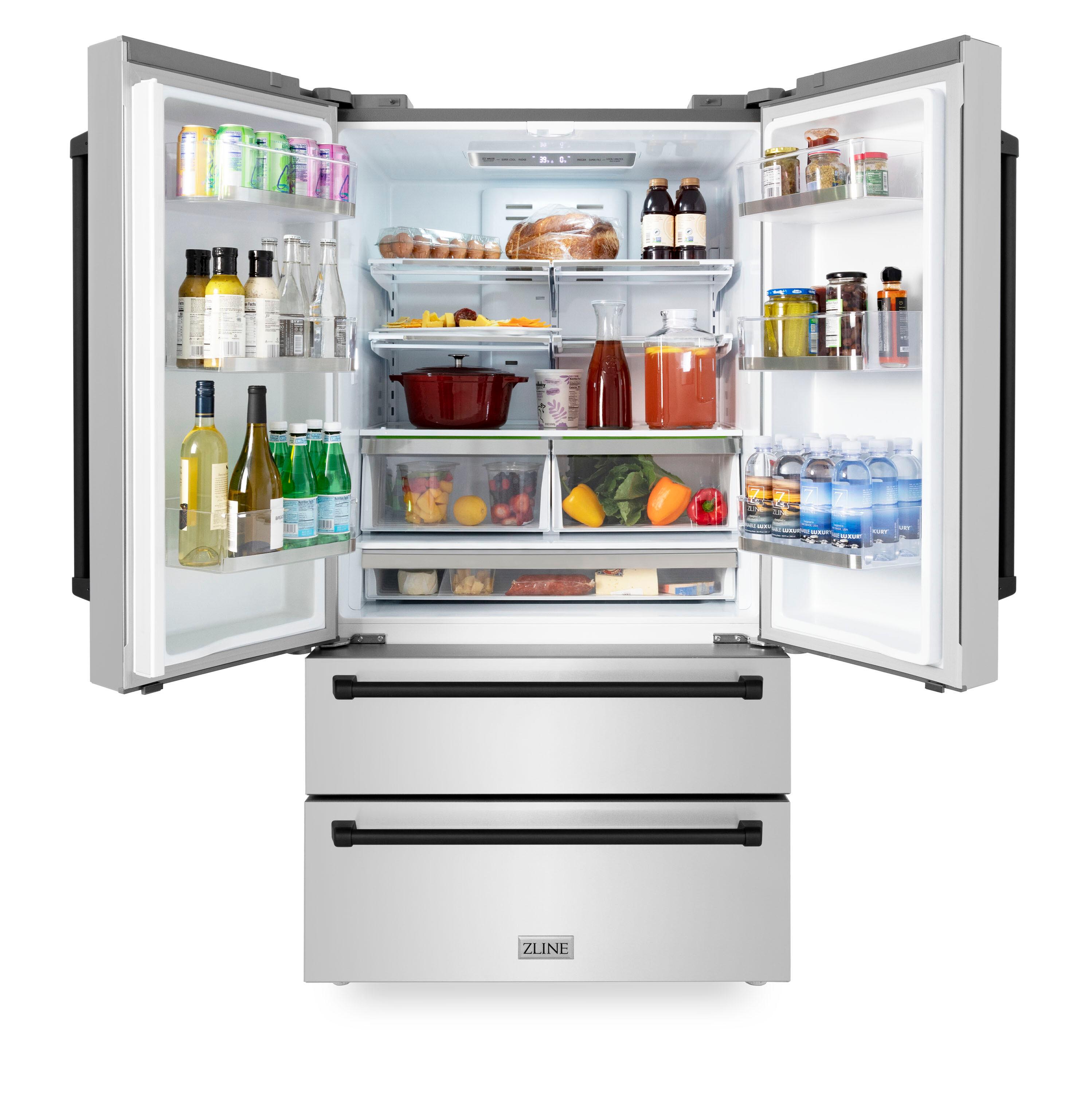 ZLINE Autograph Edition 36 in. Counter-Depth Refrigerator in Stainless Steel & Handles