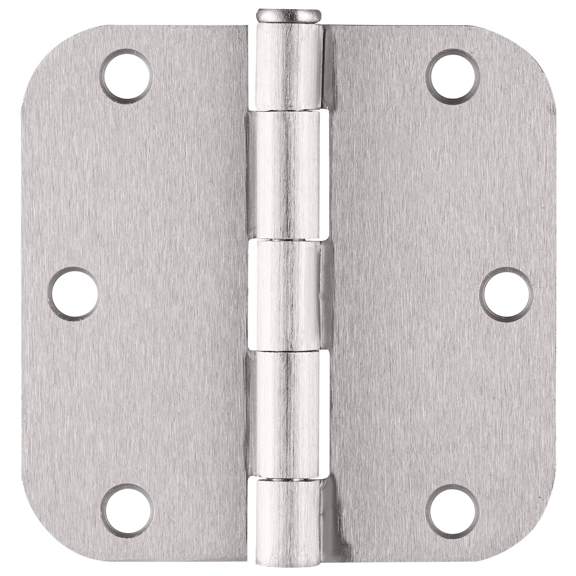 Design House 189548 Door Hinges For Interior Doors 6-pack 3.5-inch X 3.5-inch – Rounded 5/8-inch Radius Steel Door Hinge – Matte Black – Fits Standard Doors