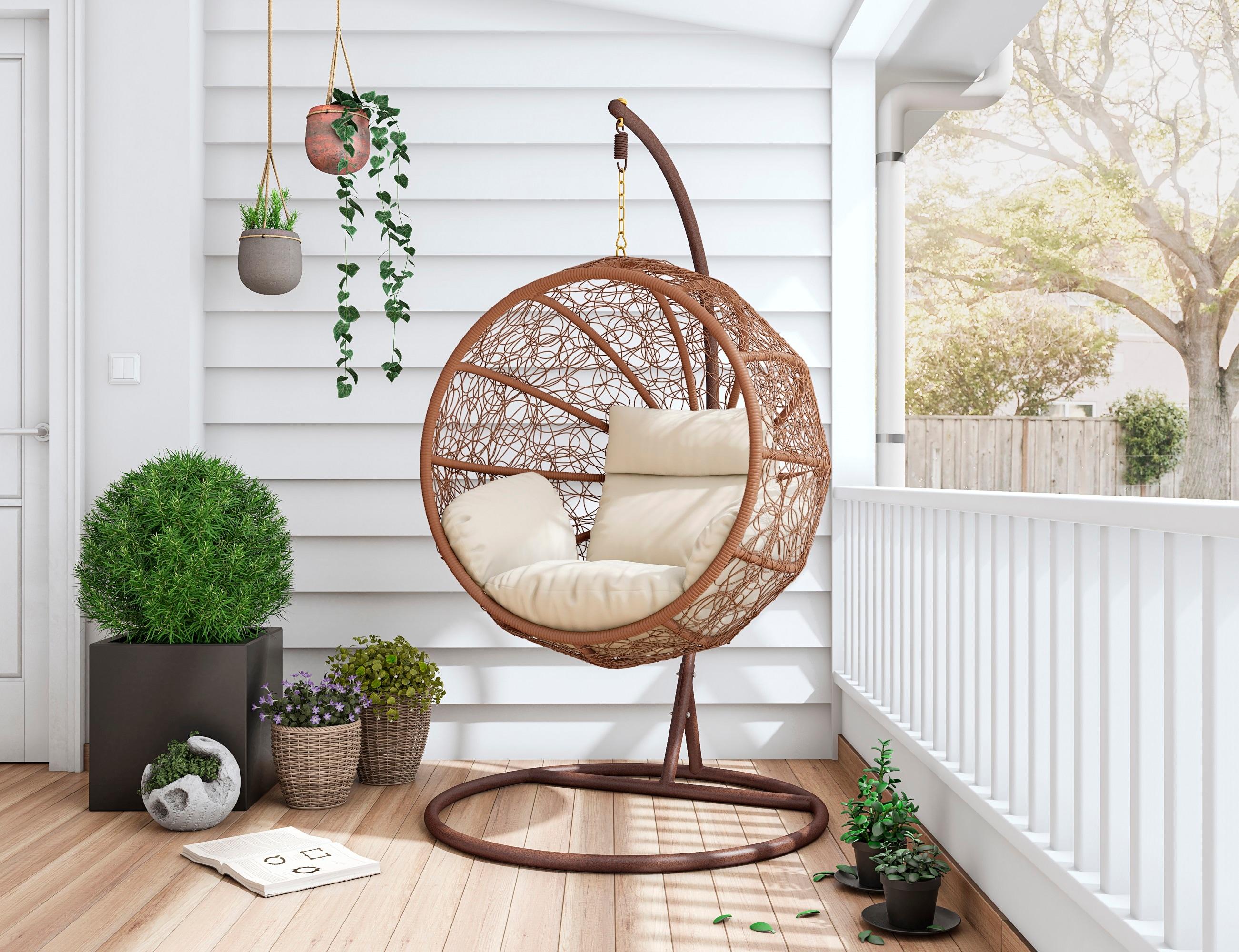 Dakota Fields Kamberlyn 1 Person Swing Chair with Stand