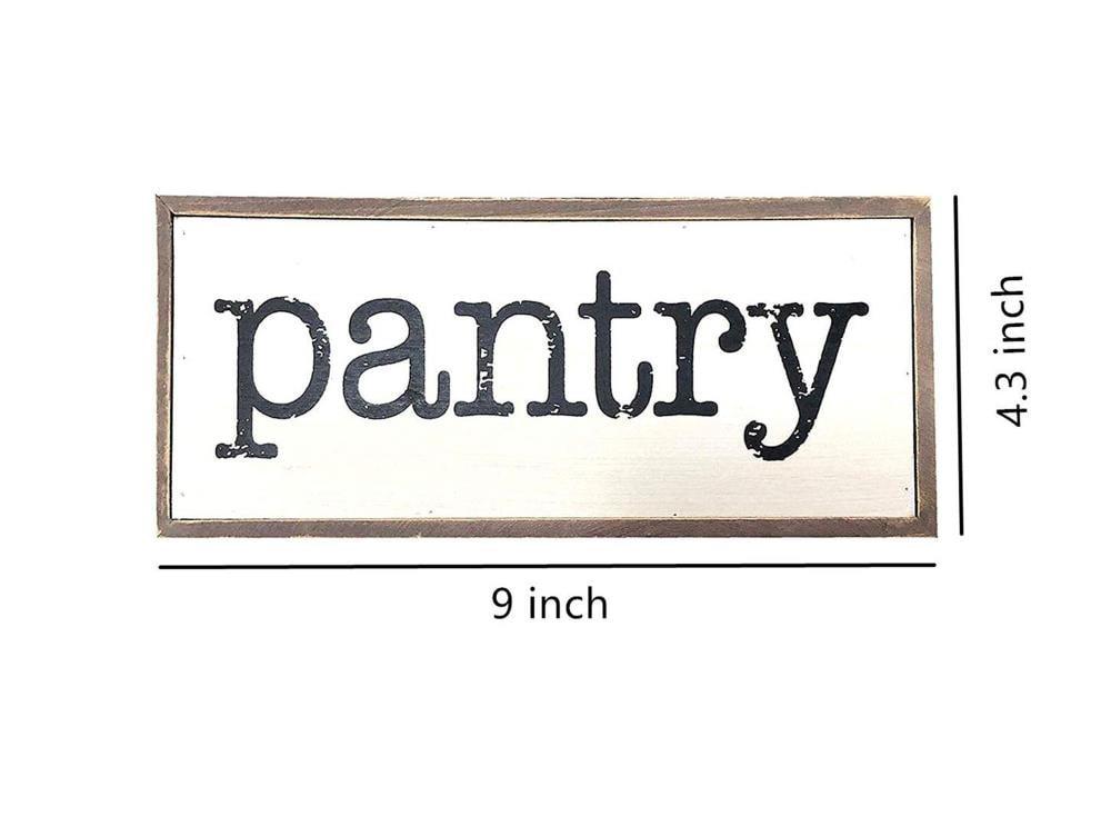 Parisloft Pantry Rustic Wood Block Sign, Small Farmhouse Tabletop Decor for Kitchen