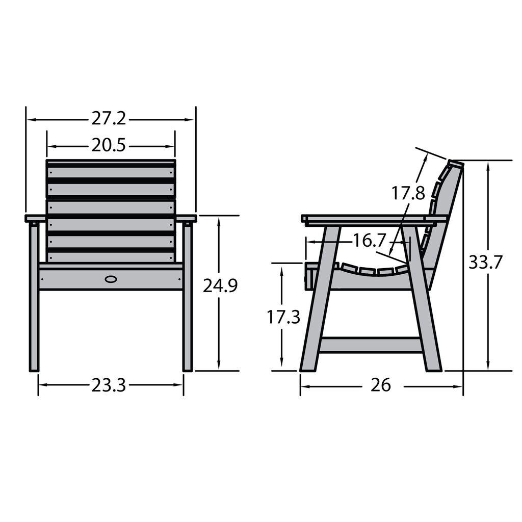 Weatherly Garden Patio Chair Coastal Teak - highwood