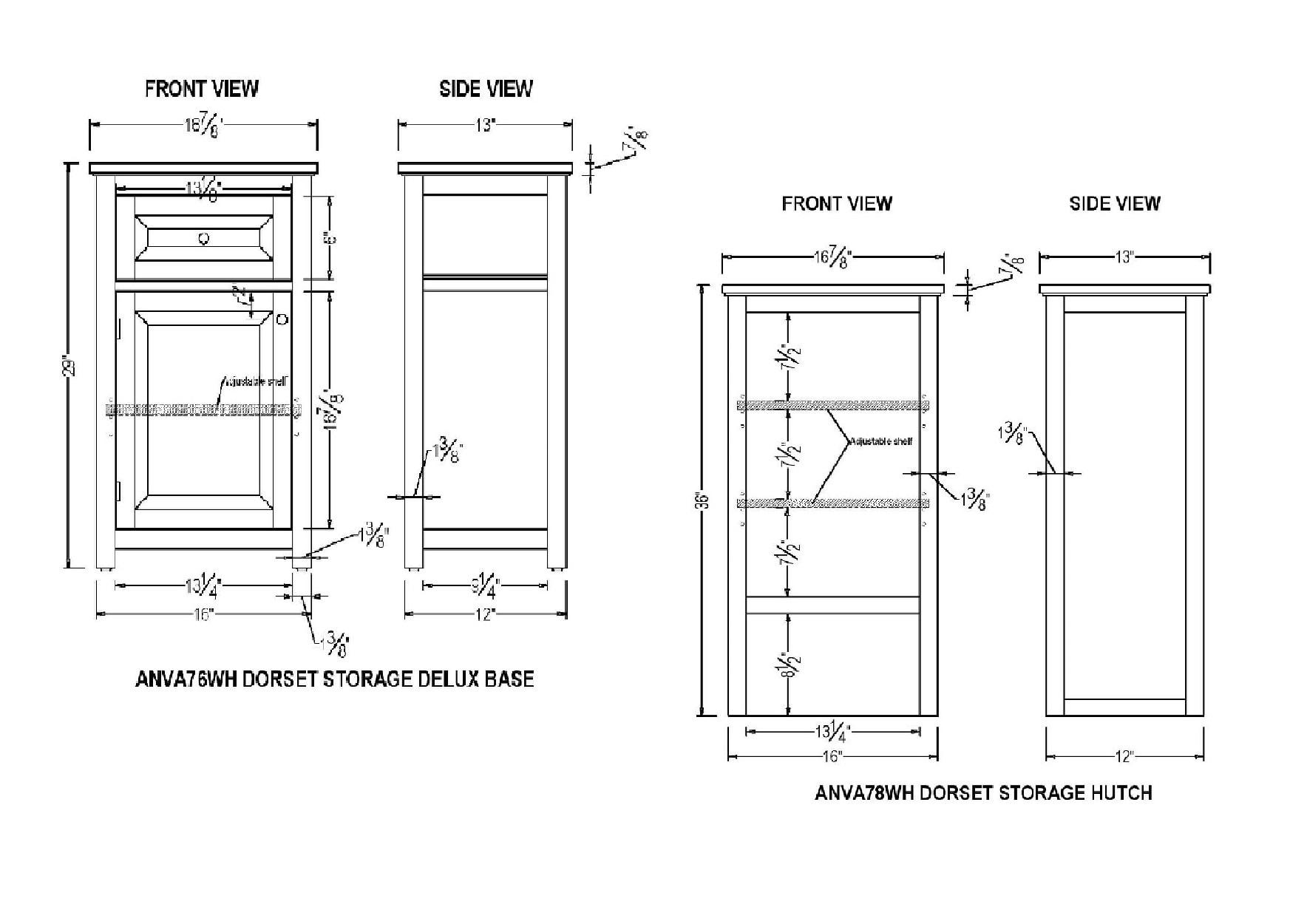 Alaterre Furniture Dorset Bathroom Storage Tower with Open Upper Shelves, Lower Cabinet and Drawer: Hardwood Linen Tower