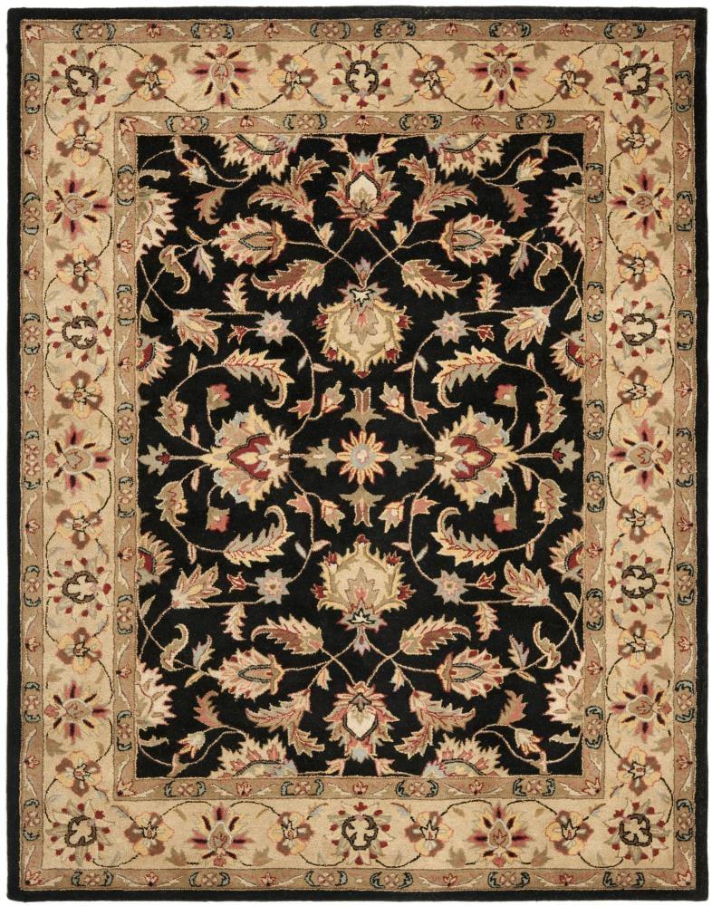 SAFAVIEH Heritage Augustine Traditional Wool Area Rug, Black/Gold, 9' x 12'