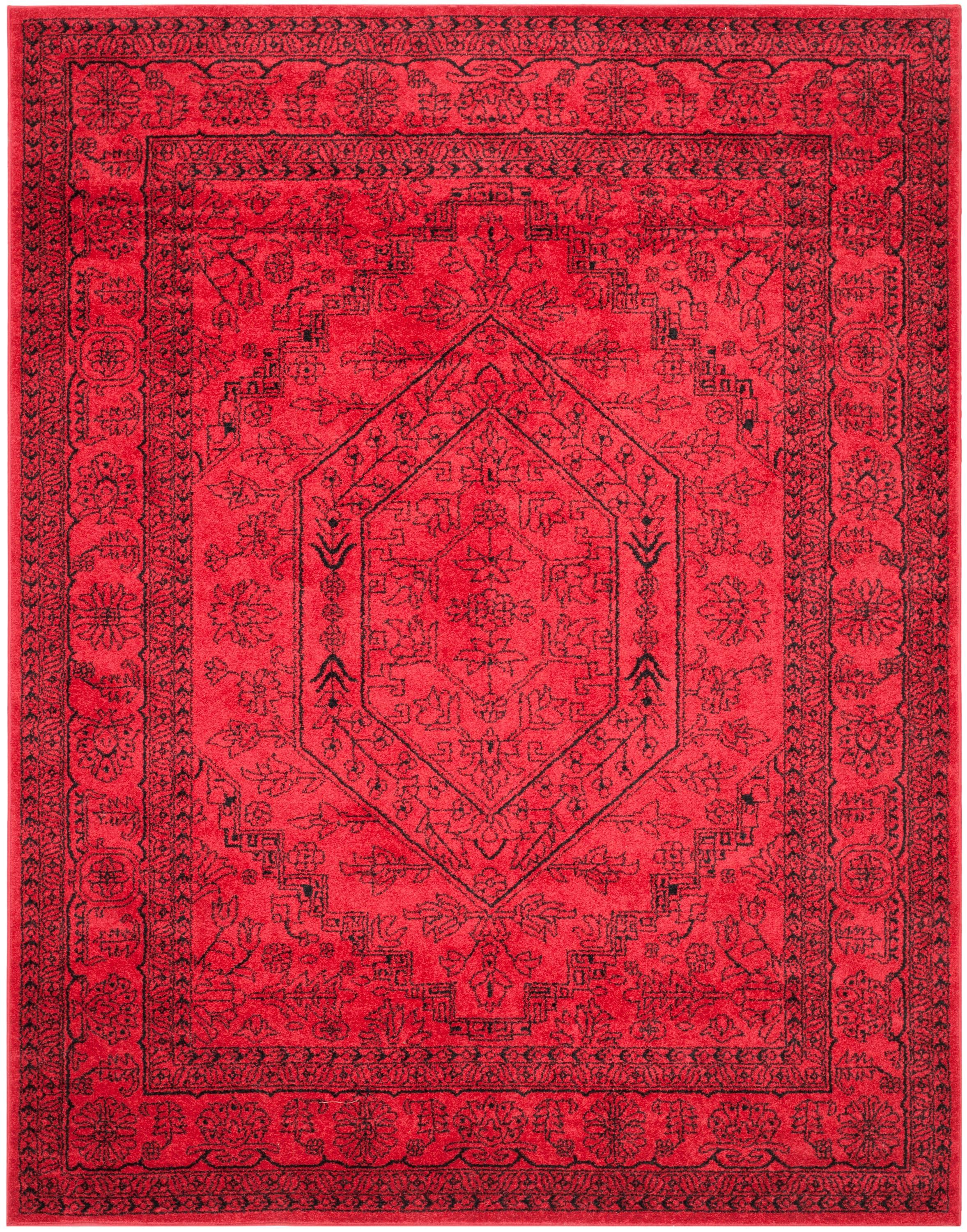 Adirondack ADR108 Power Loomed Area Rug - Red/Black - 6'x9' - Safavieh.