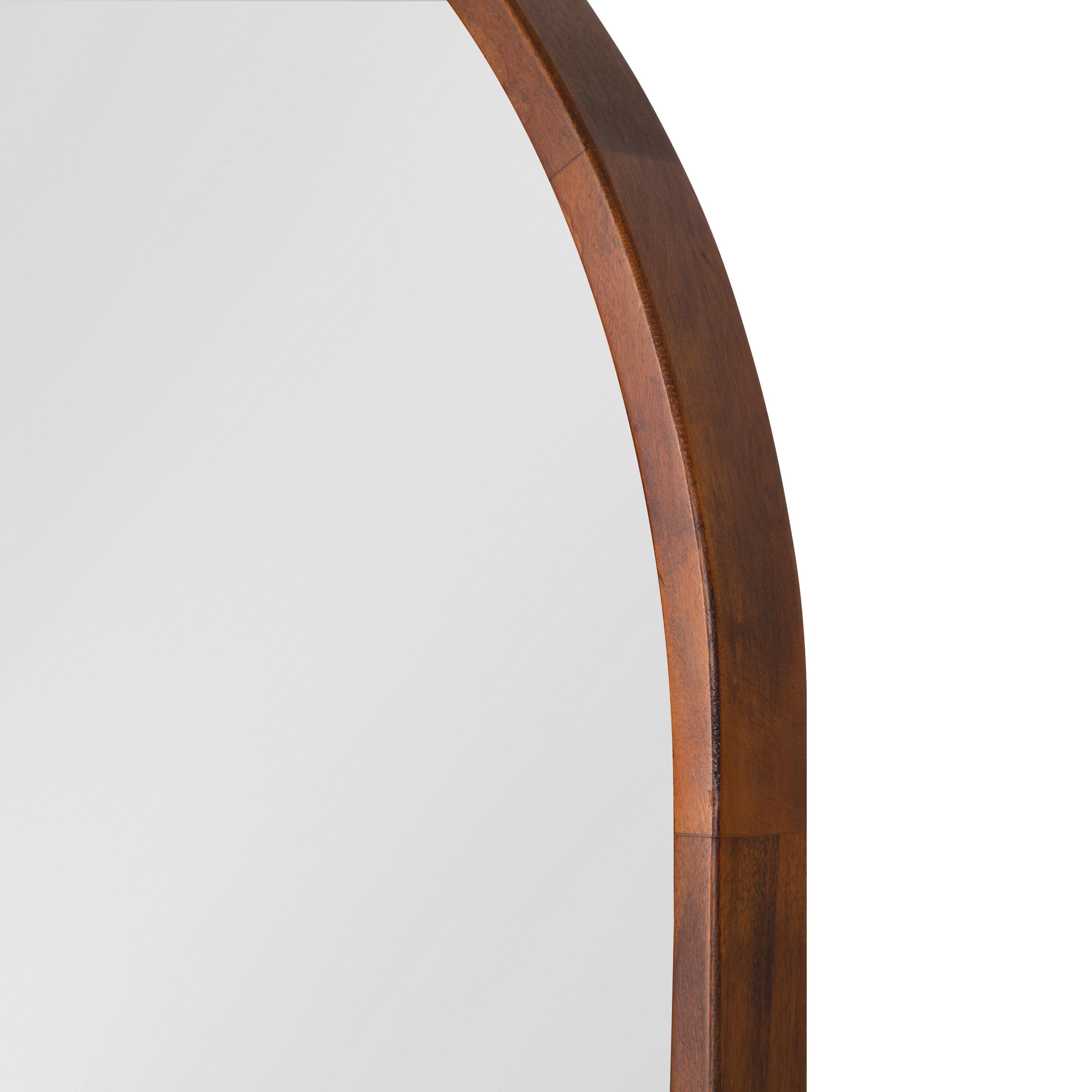 Kate & Laurel All Things Decor 24"x32" Valenti Mid-Century Modern Arched Wall Mirror: Includes Mounting Hardware
