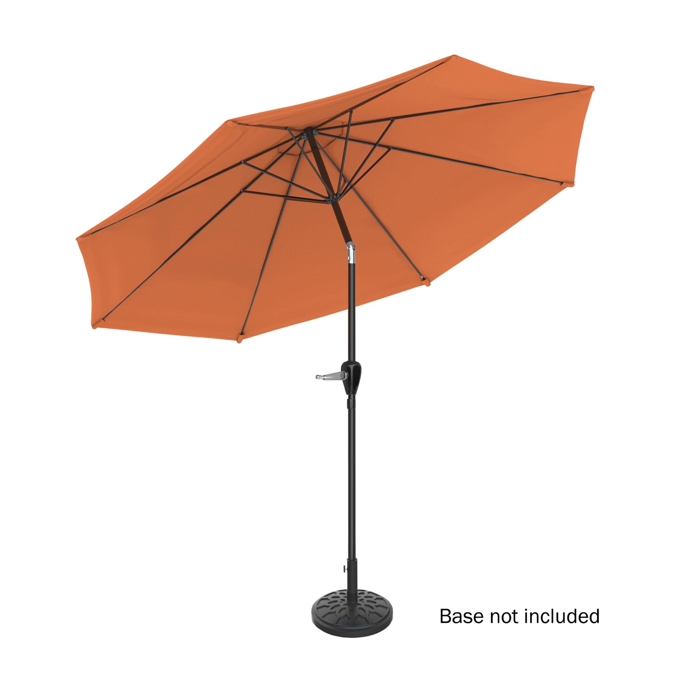 Pure Garden 10 Ft Patio Umbrella with Base, Orange