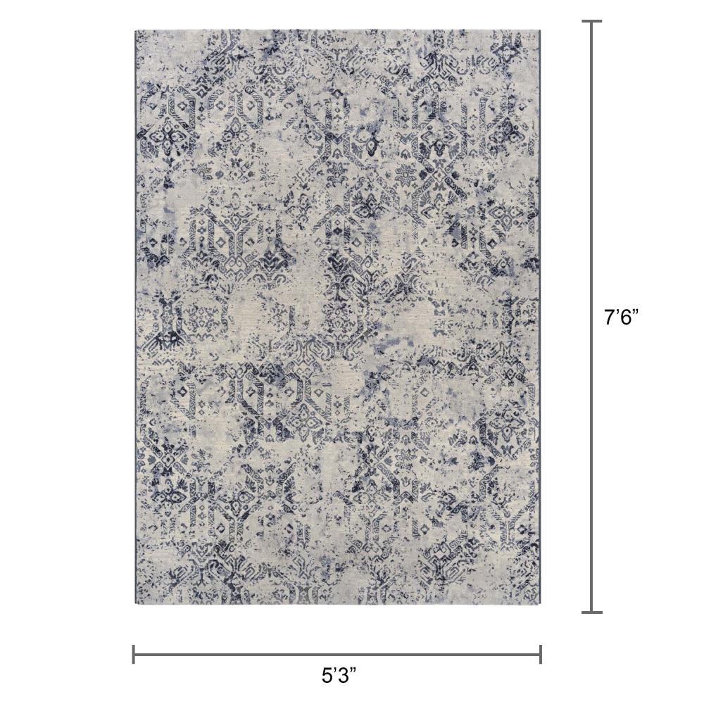 Easton Oyster Viscose 5'3" x 7'6" Transitional Area Rug
