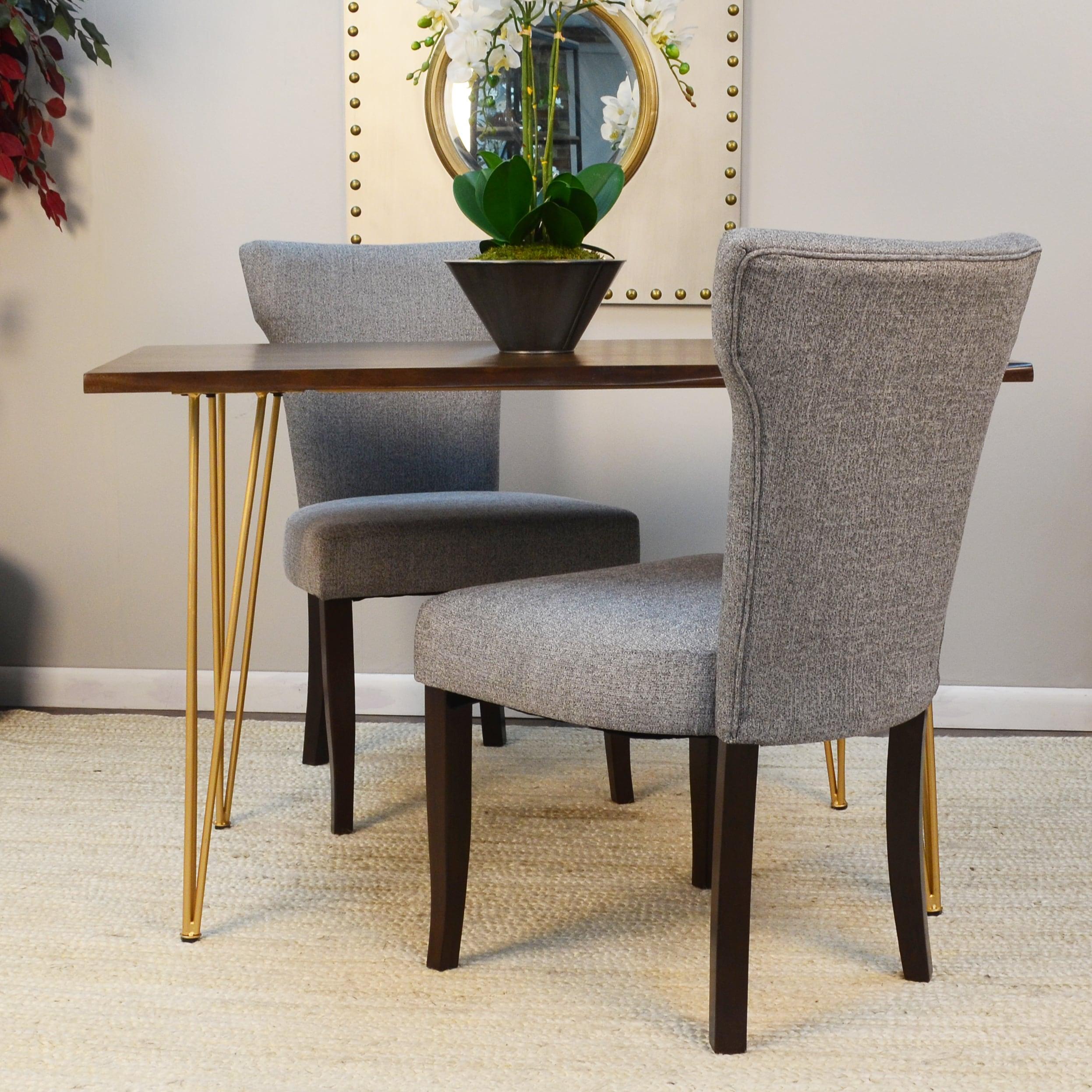 Carolina Classics Seti Live Edge Dining Table in Elm and Gold