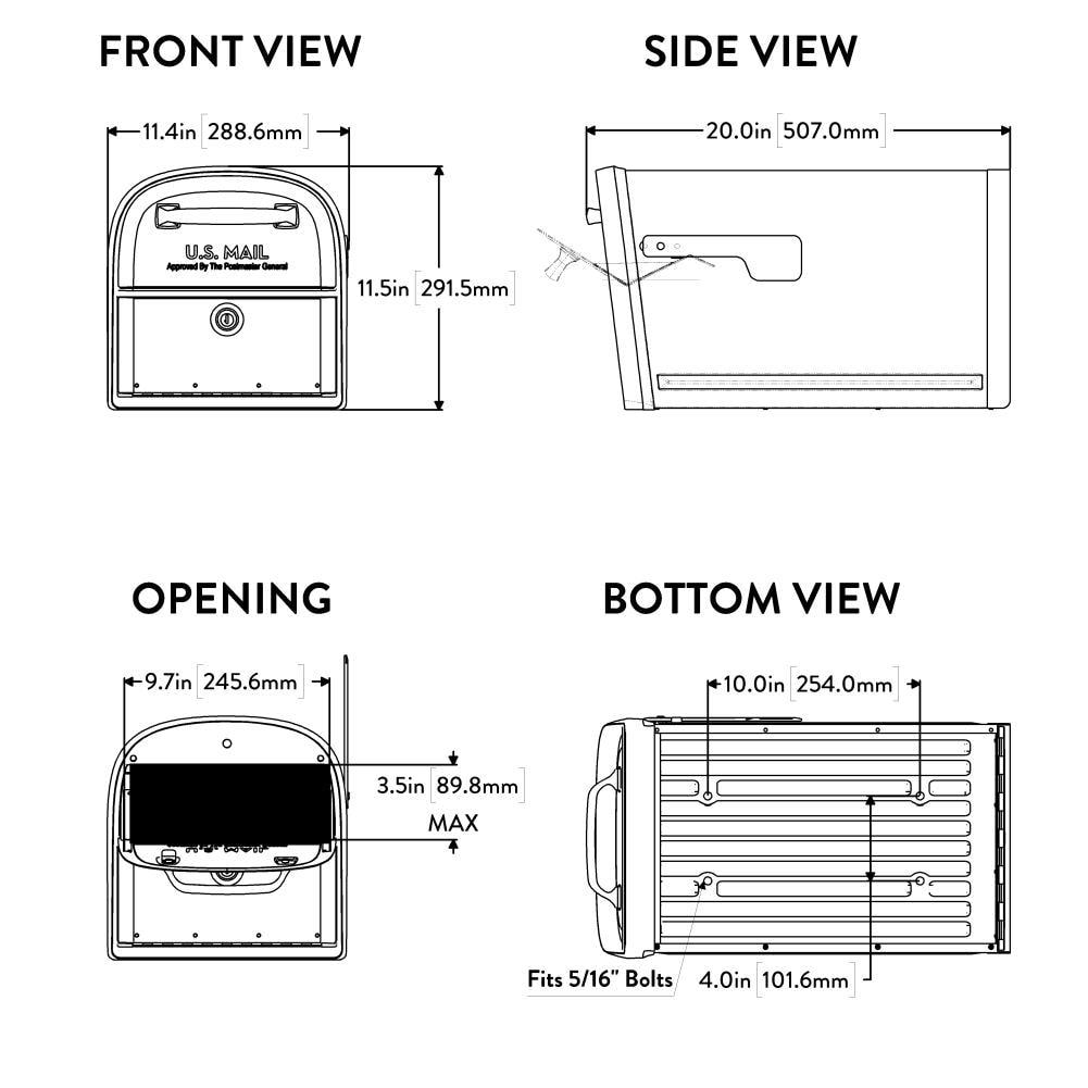 Architectural Mailboxes Oasis 360 Locking Post Mounted Mailbox